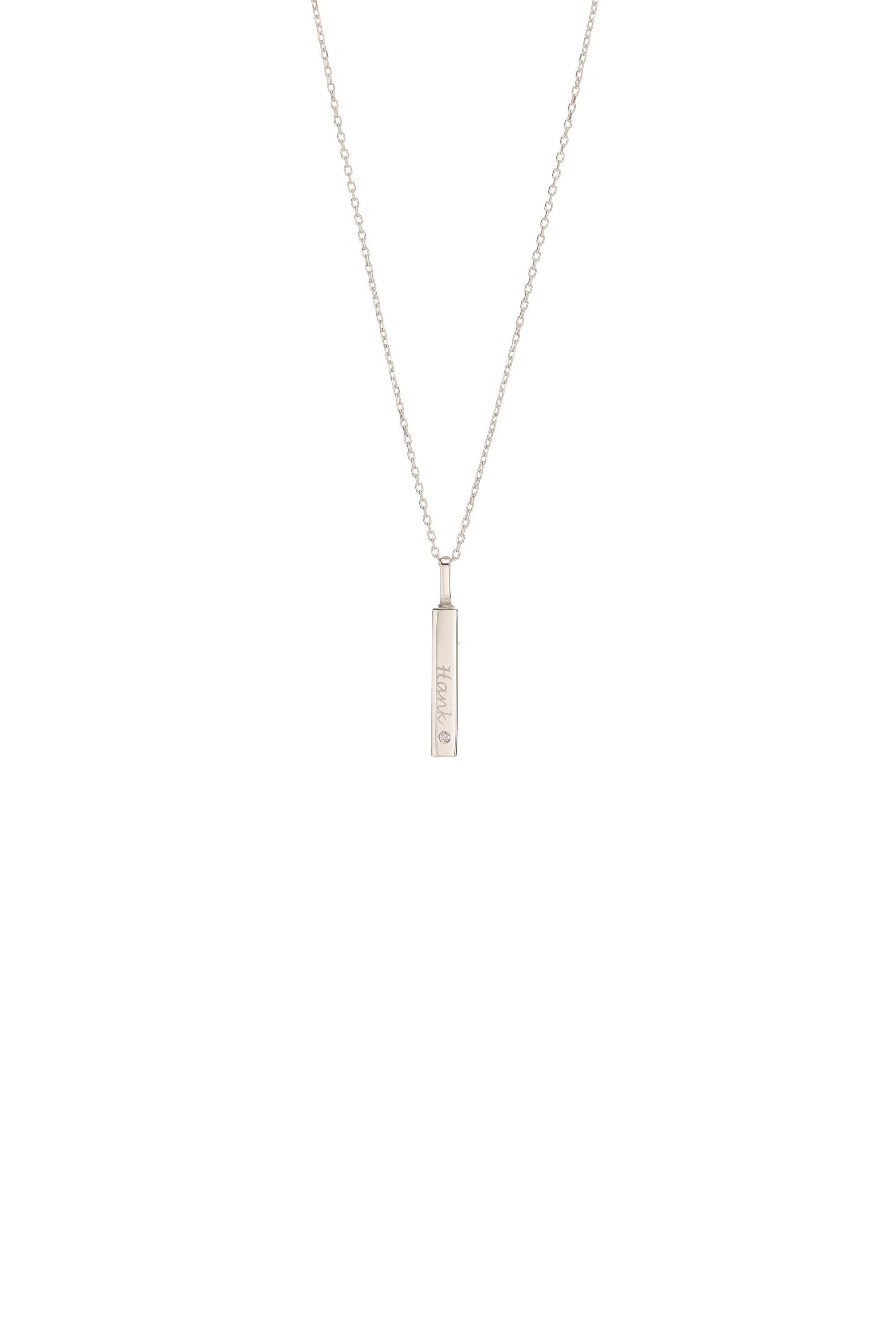 14K Gold Bar Urn Necklace with Gemstone