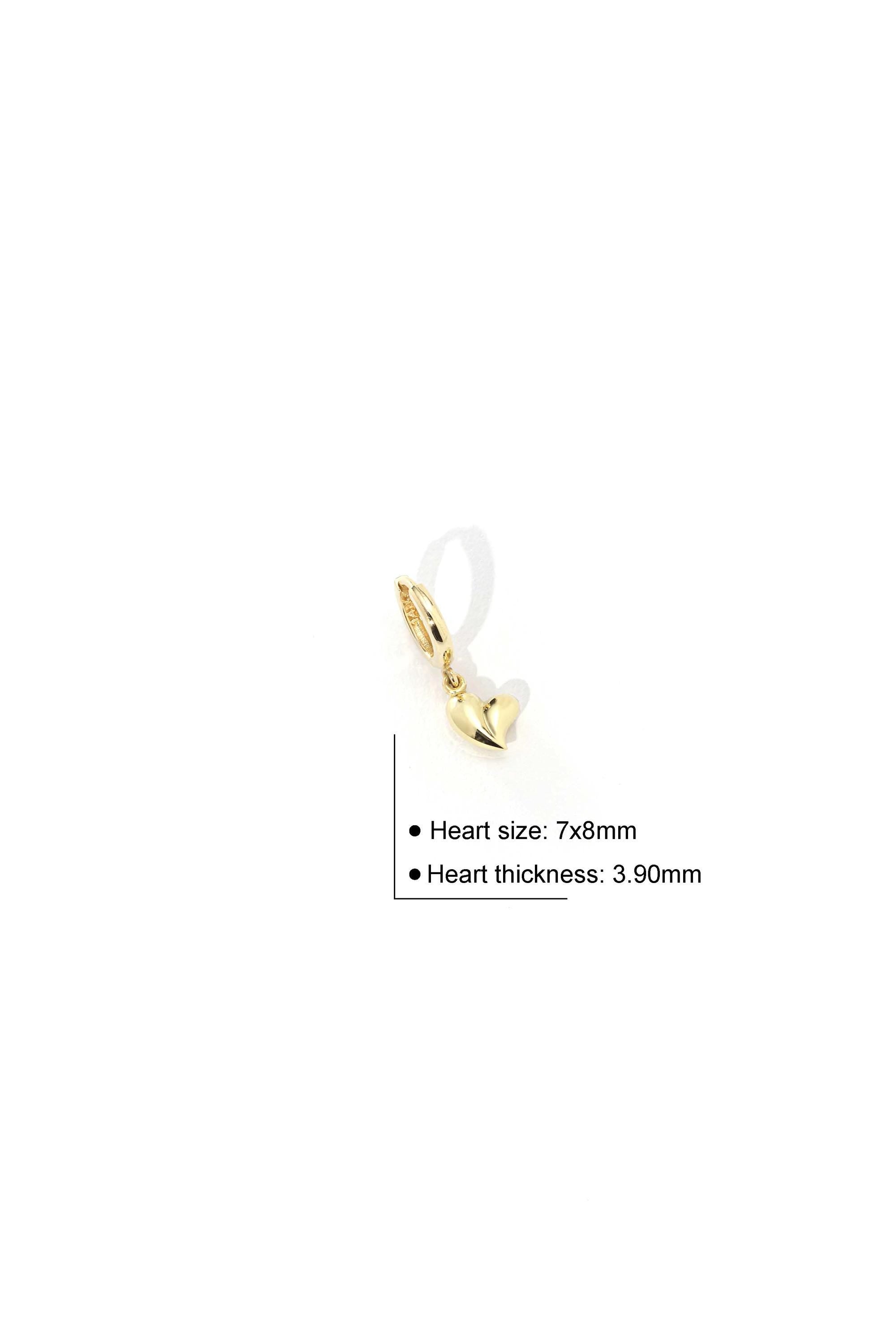 14K Gold Heart Earrings