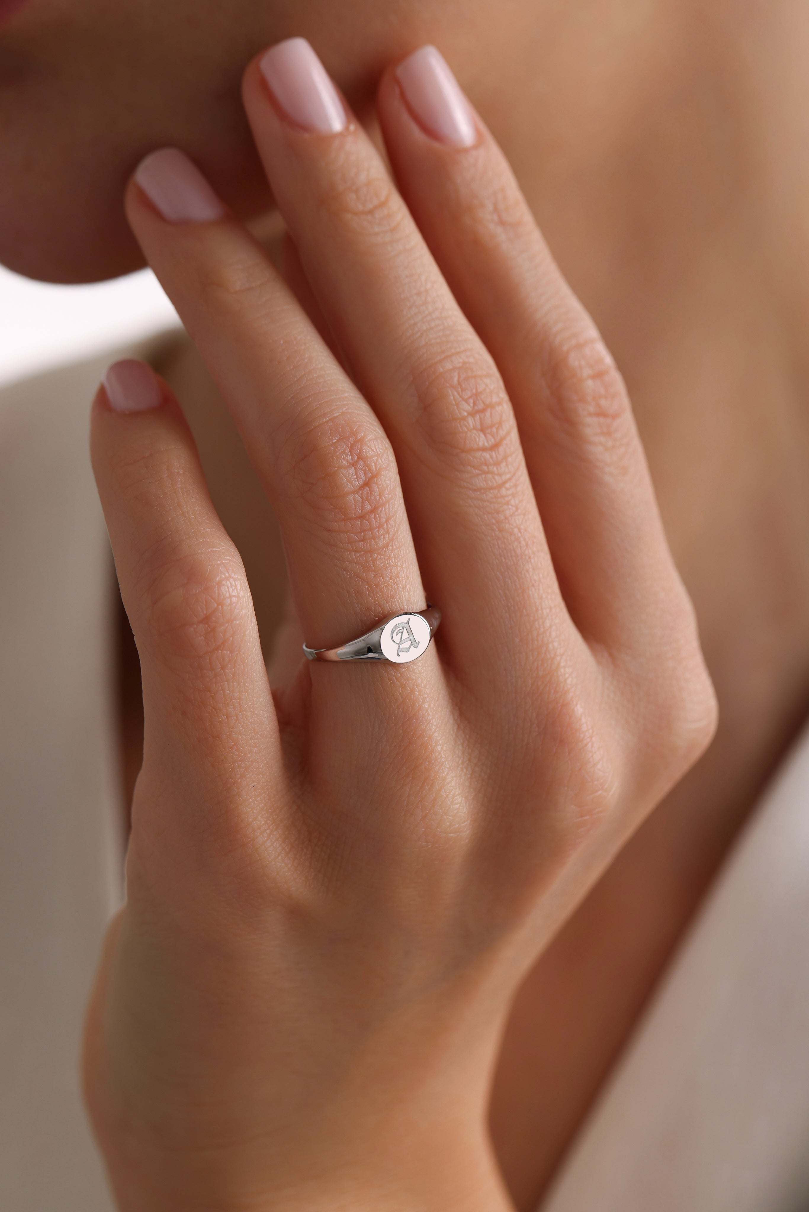 14k Gold Small Signet Ring