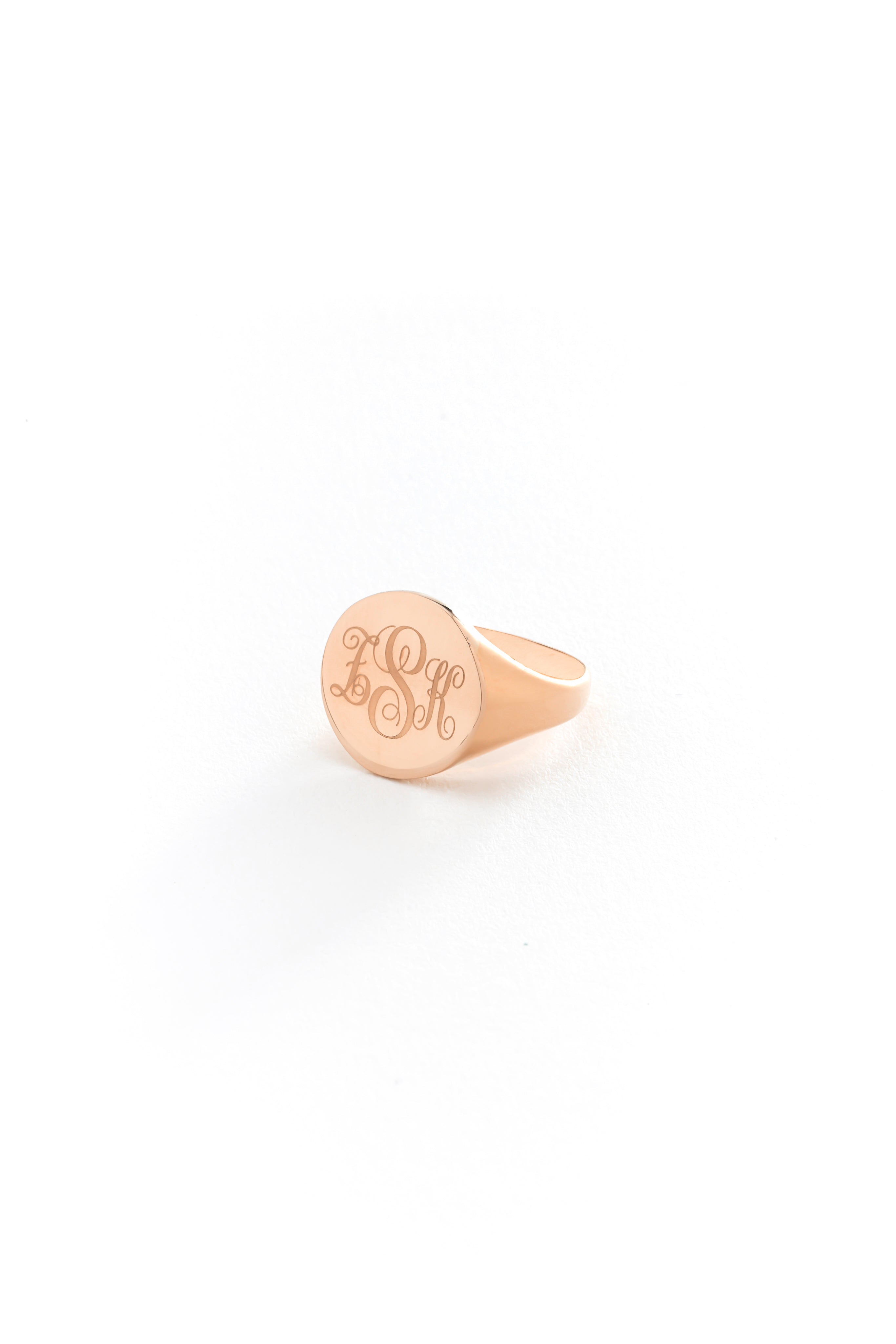 14k Gold Xlarge Signet Ring