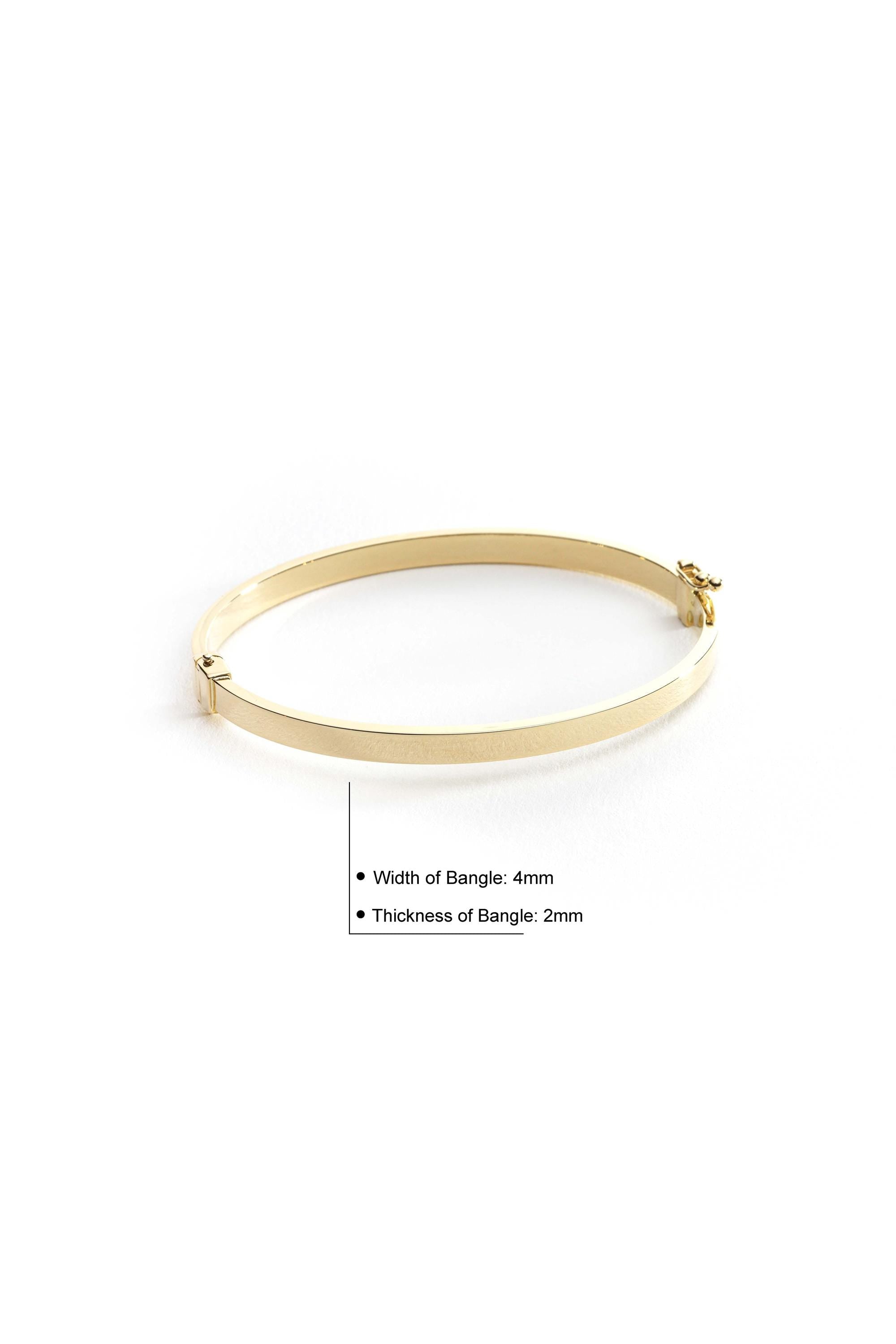 14k Flat Gold Bracelet Bangle