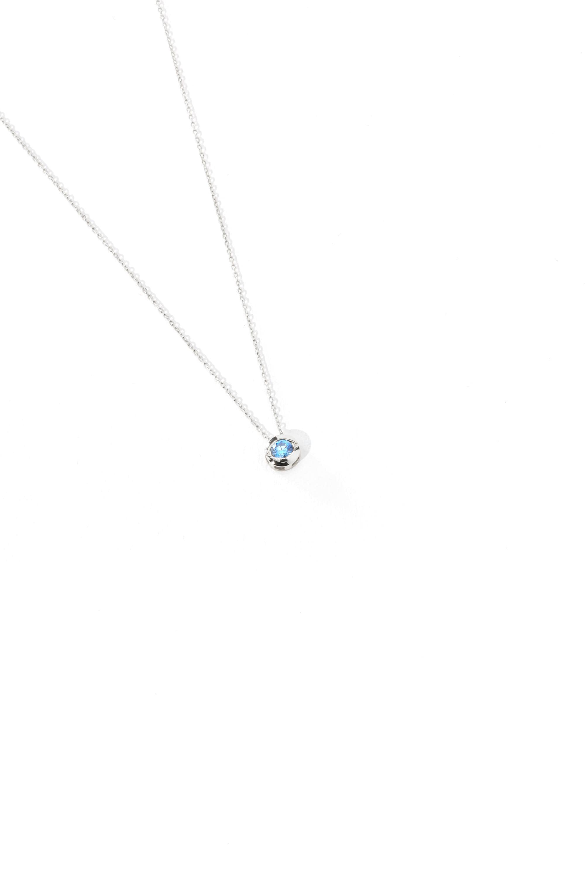 14K Gold Aquamarine Necklace