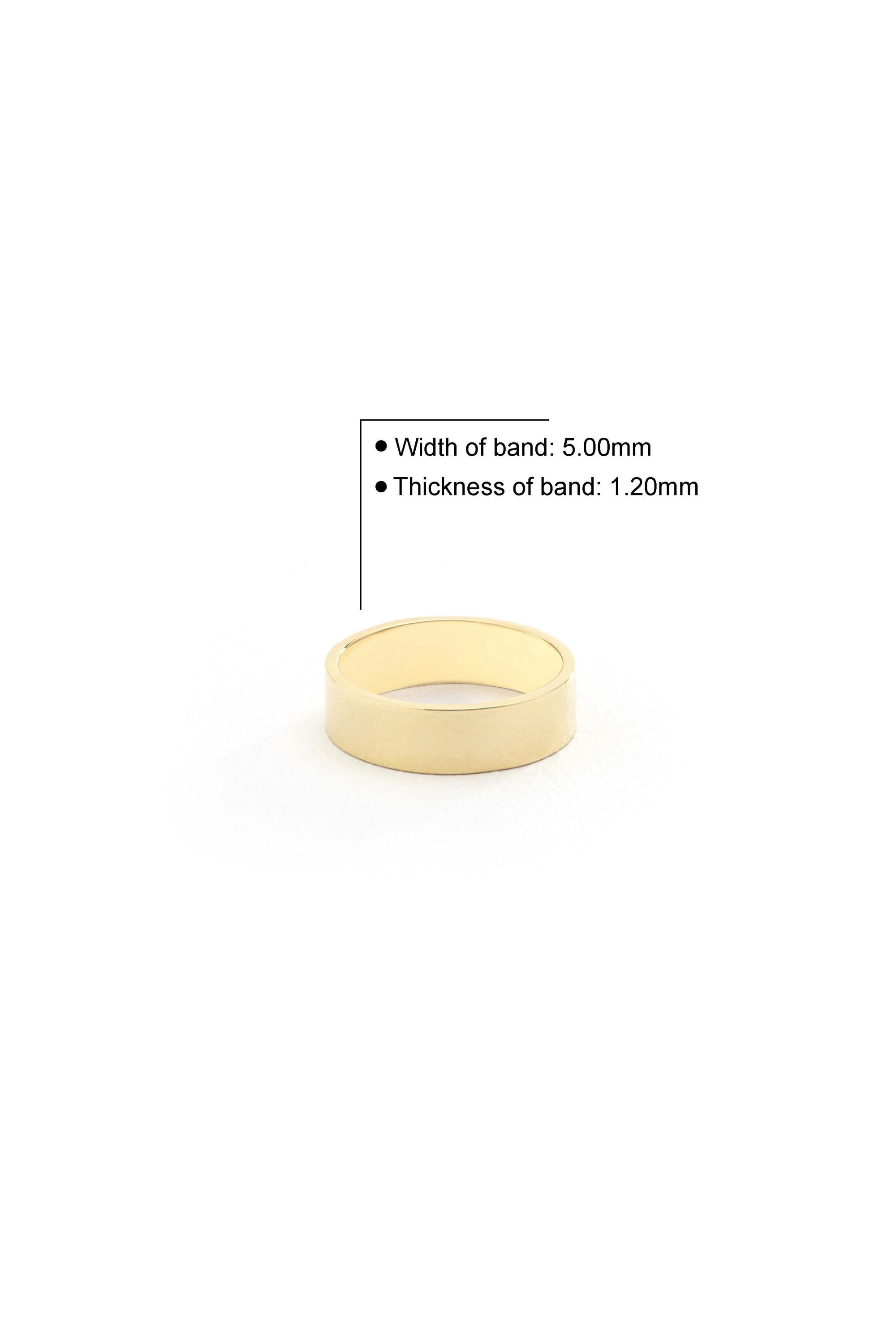 14K Solid Gold Band Ring