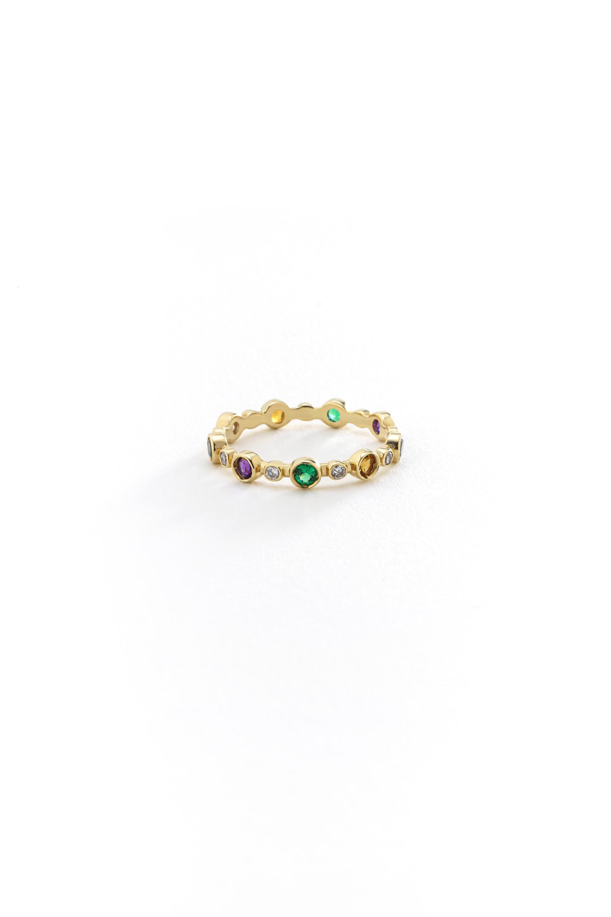 14k Gold Family Birthstone Ring