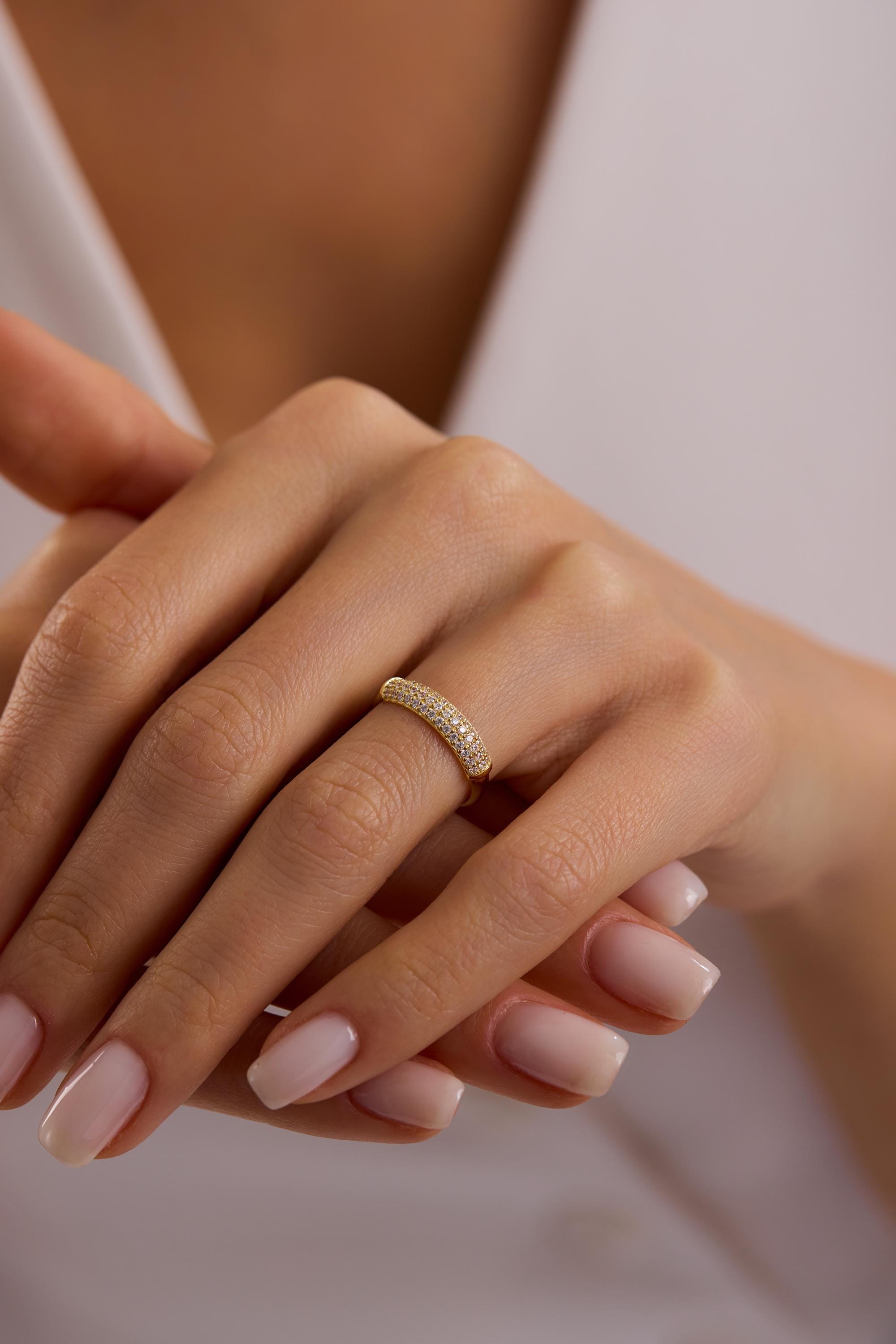 14K Pave Gold Ring
