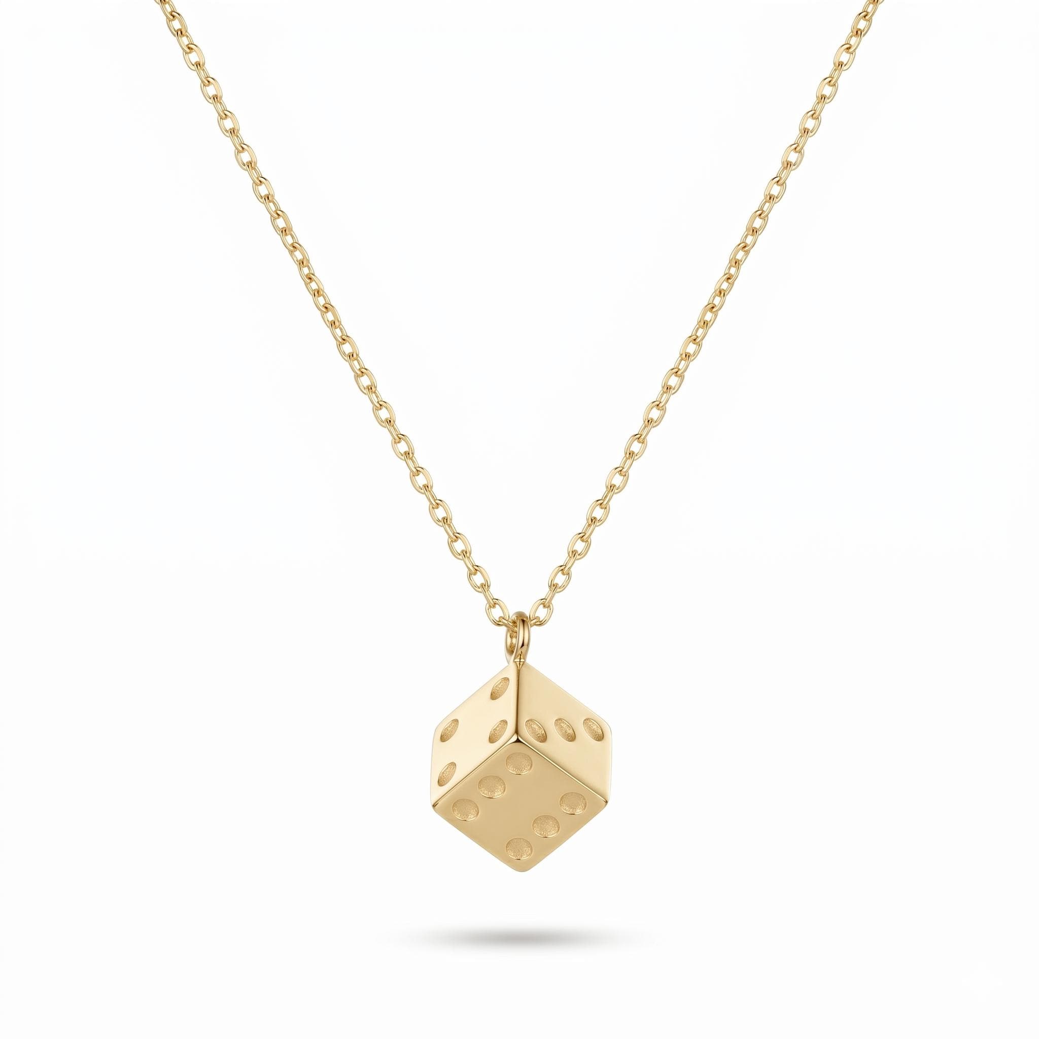 14K Gold Dice Necklace