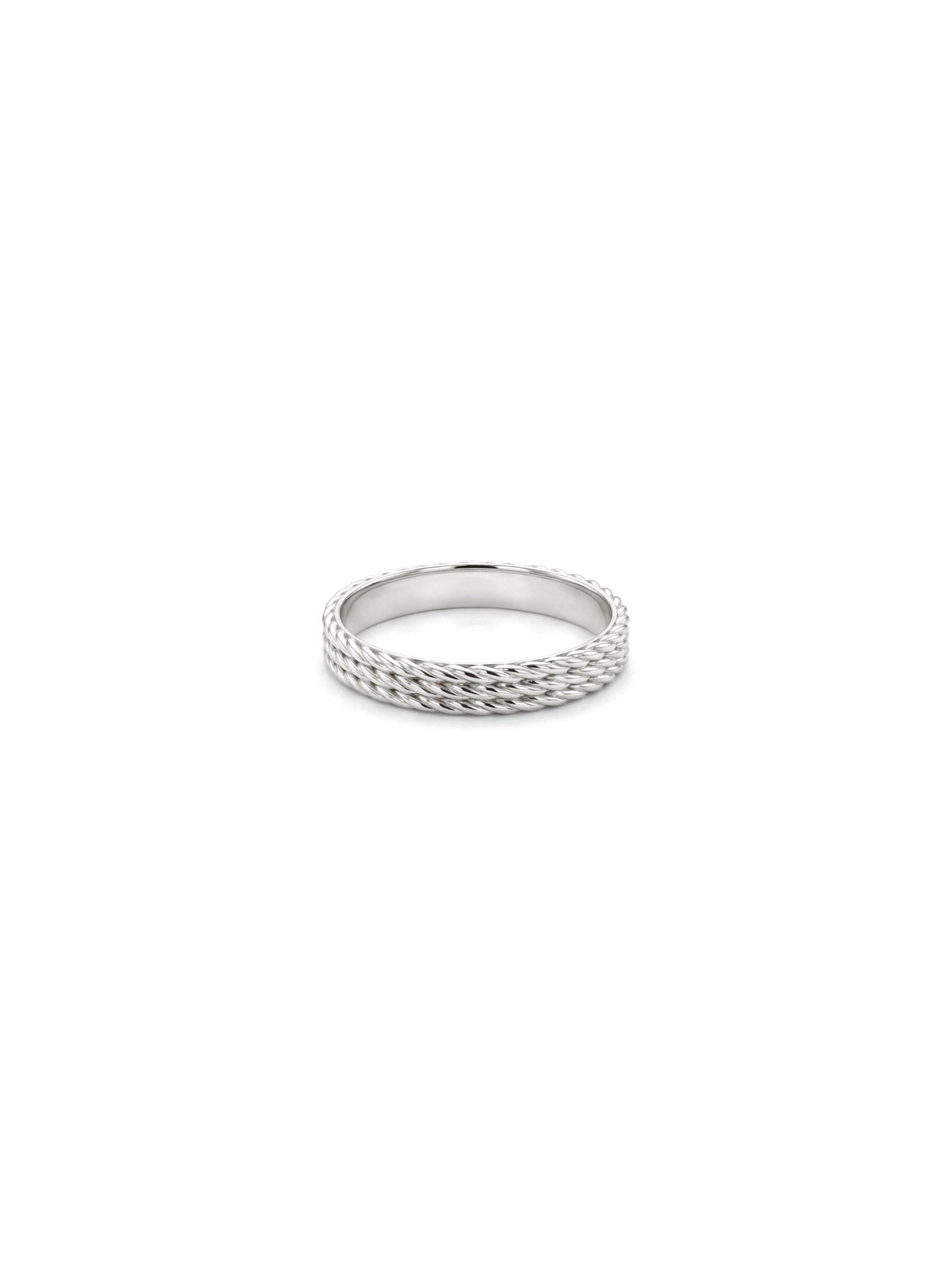 14K Gold Textured Stacking Ring Minimal Dainty Everyday Band
