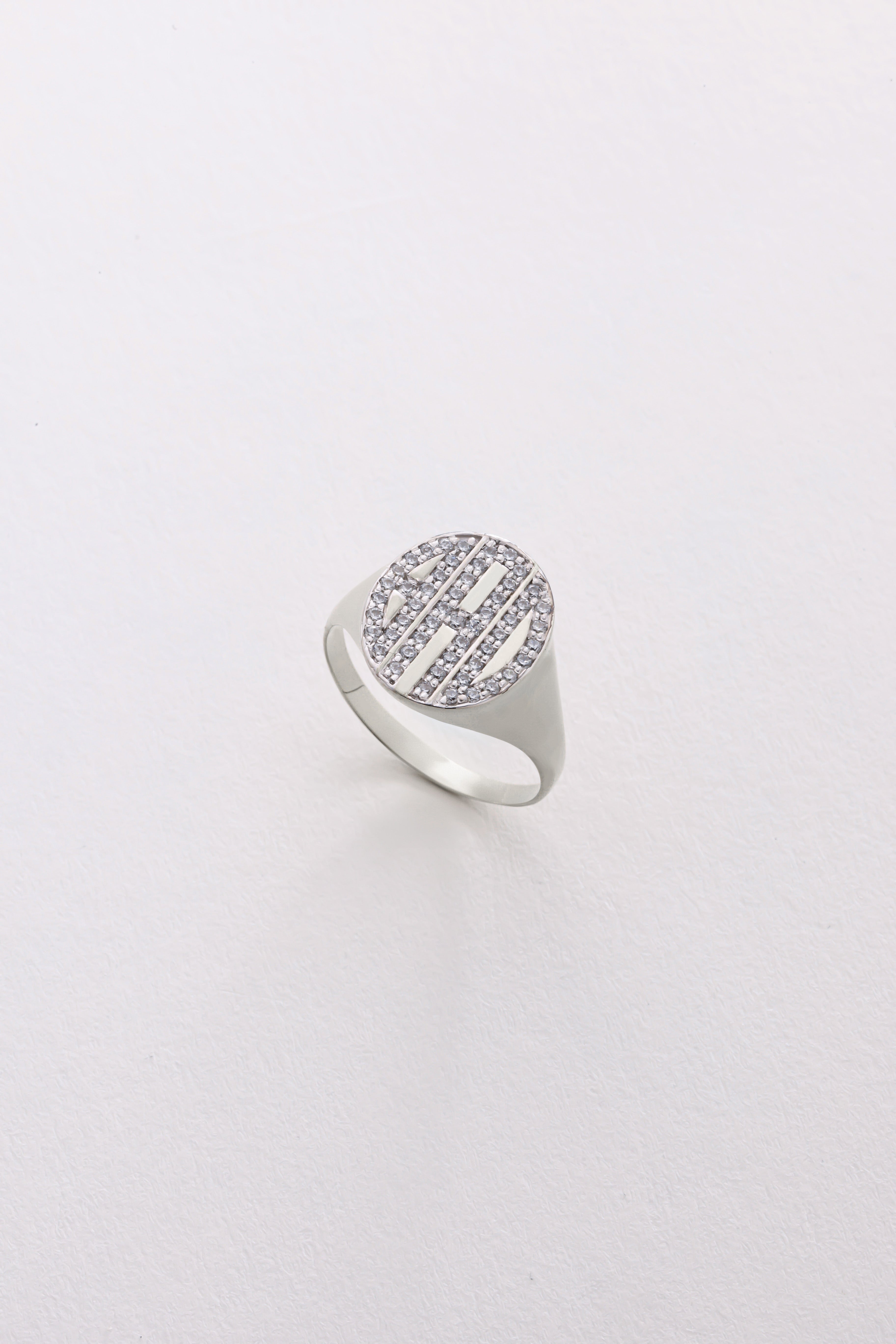 14k Gold Initial Signet Ring