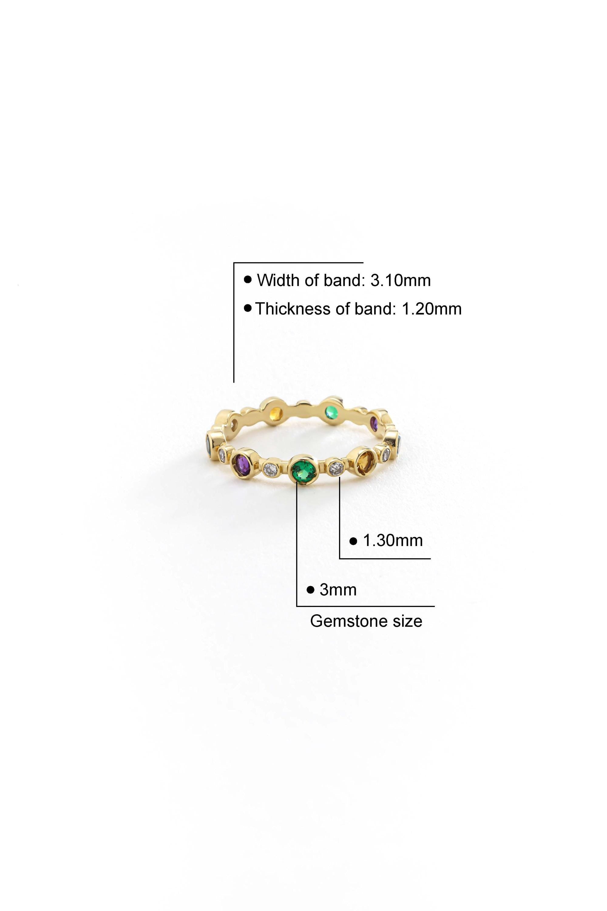 14k Gold Family Birthstone Ring
