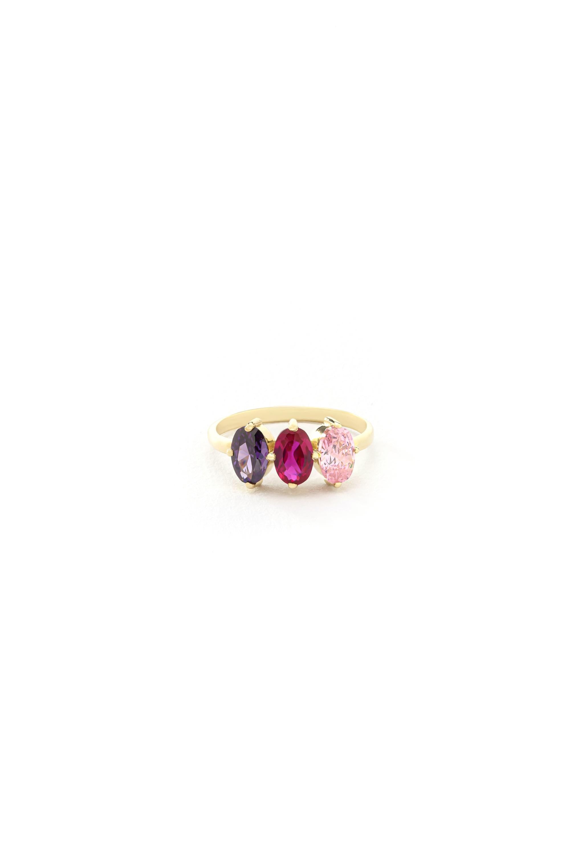 14k Solid Gold Oval Birthstone Ring