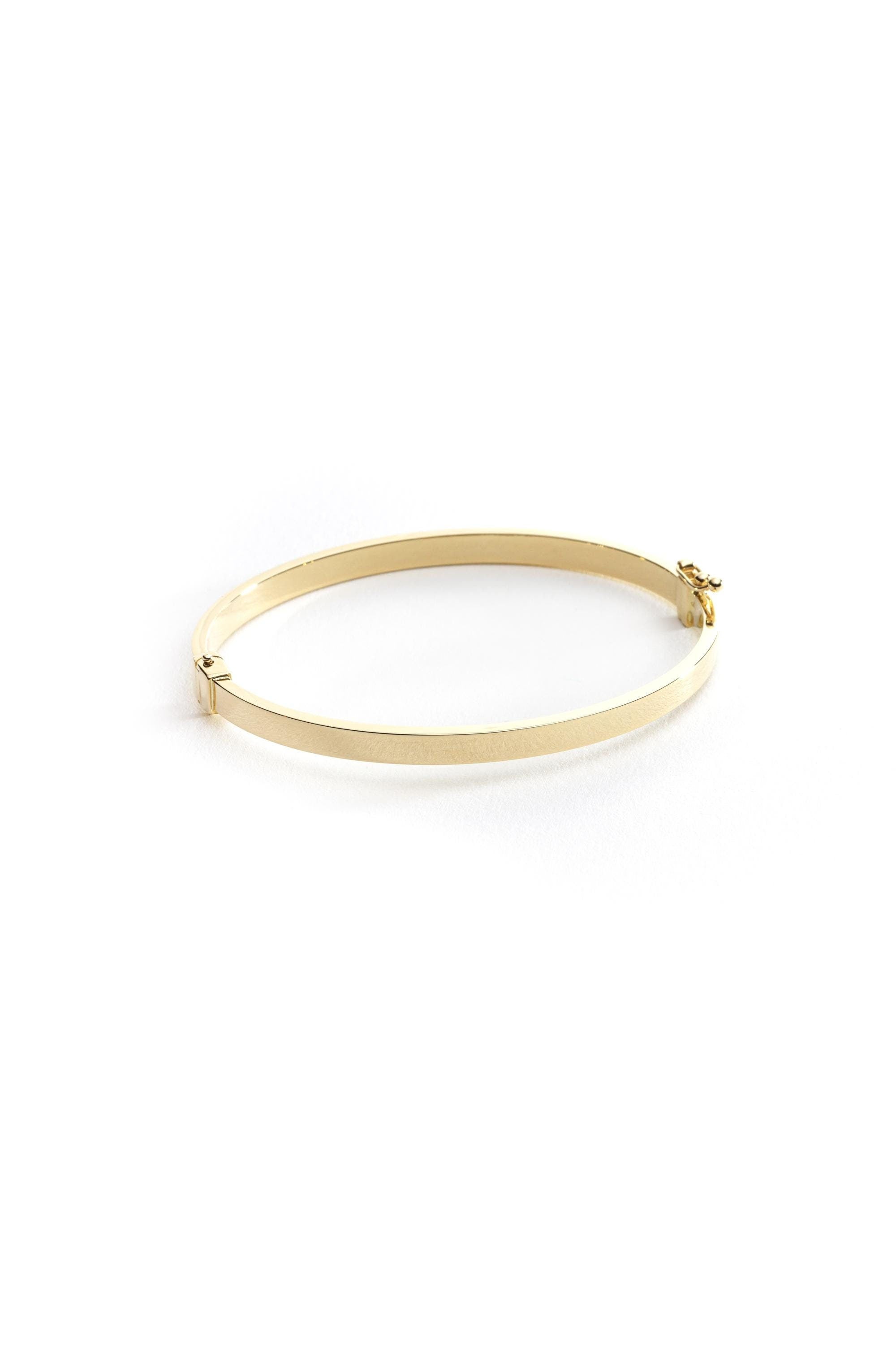 14k Flat Gold Bracelet Bangle