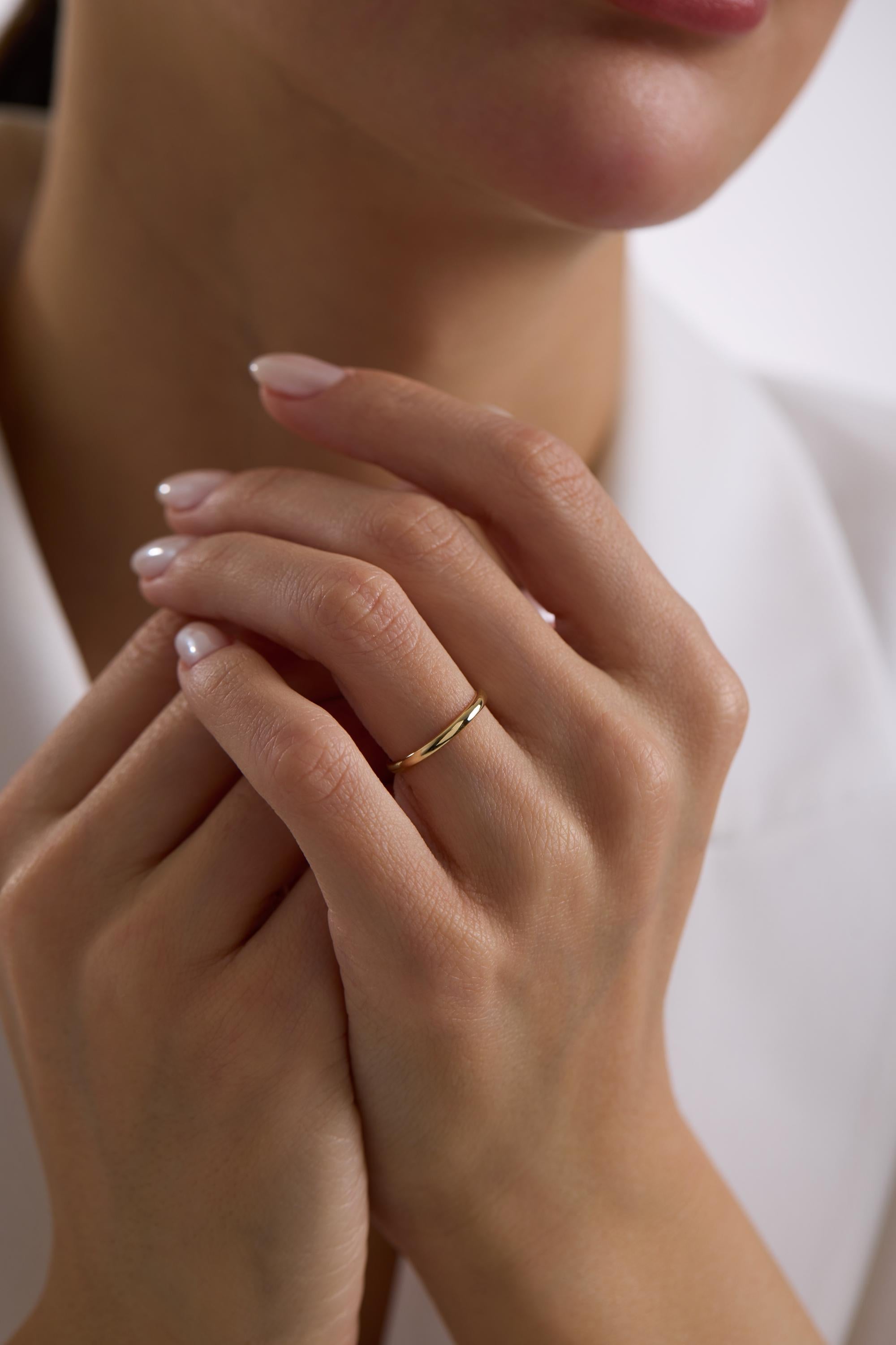 14K Solid Gold Graduated Stackable Ring