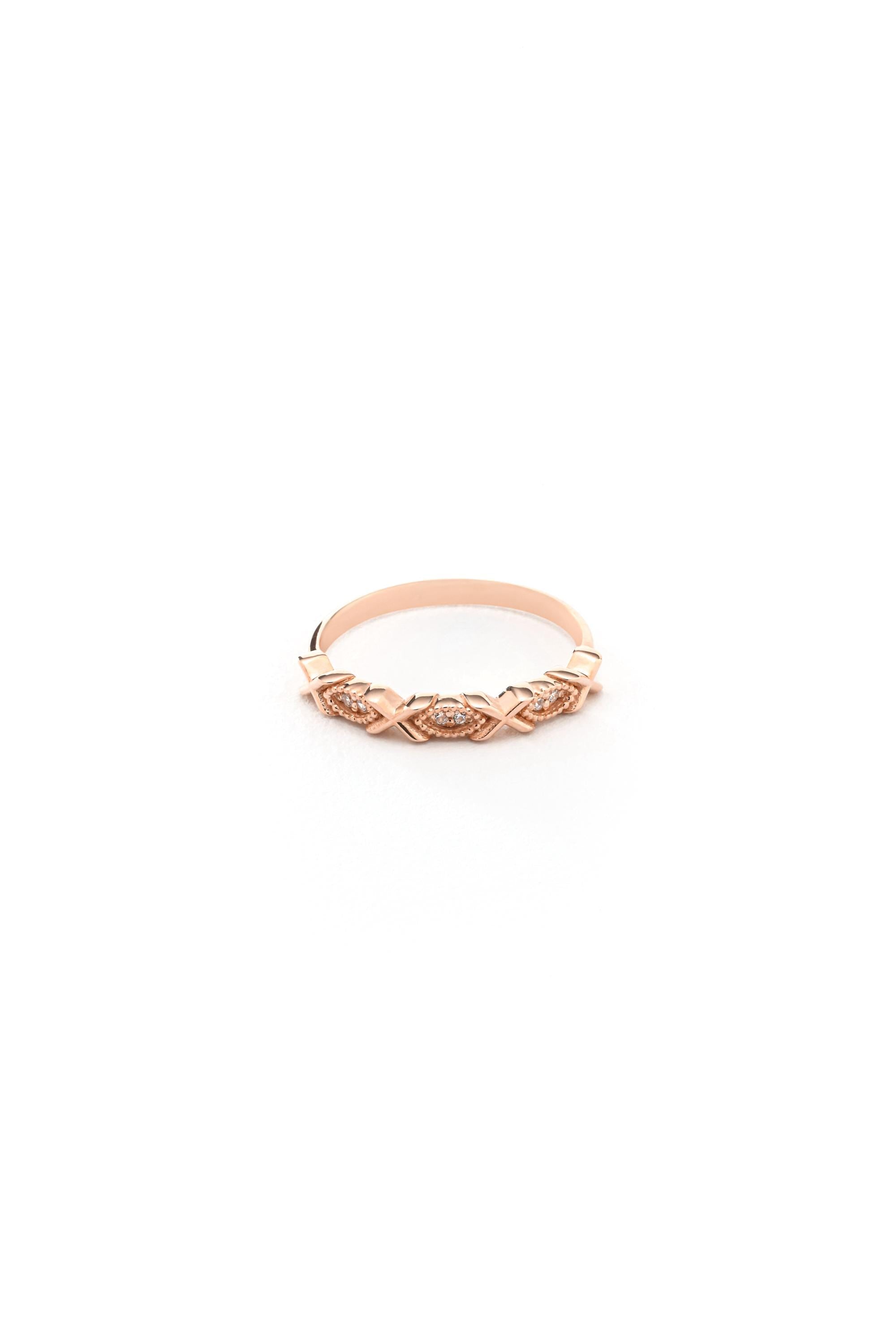 14K Solid Gold XOXO Ring