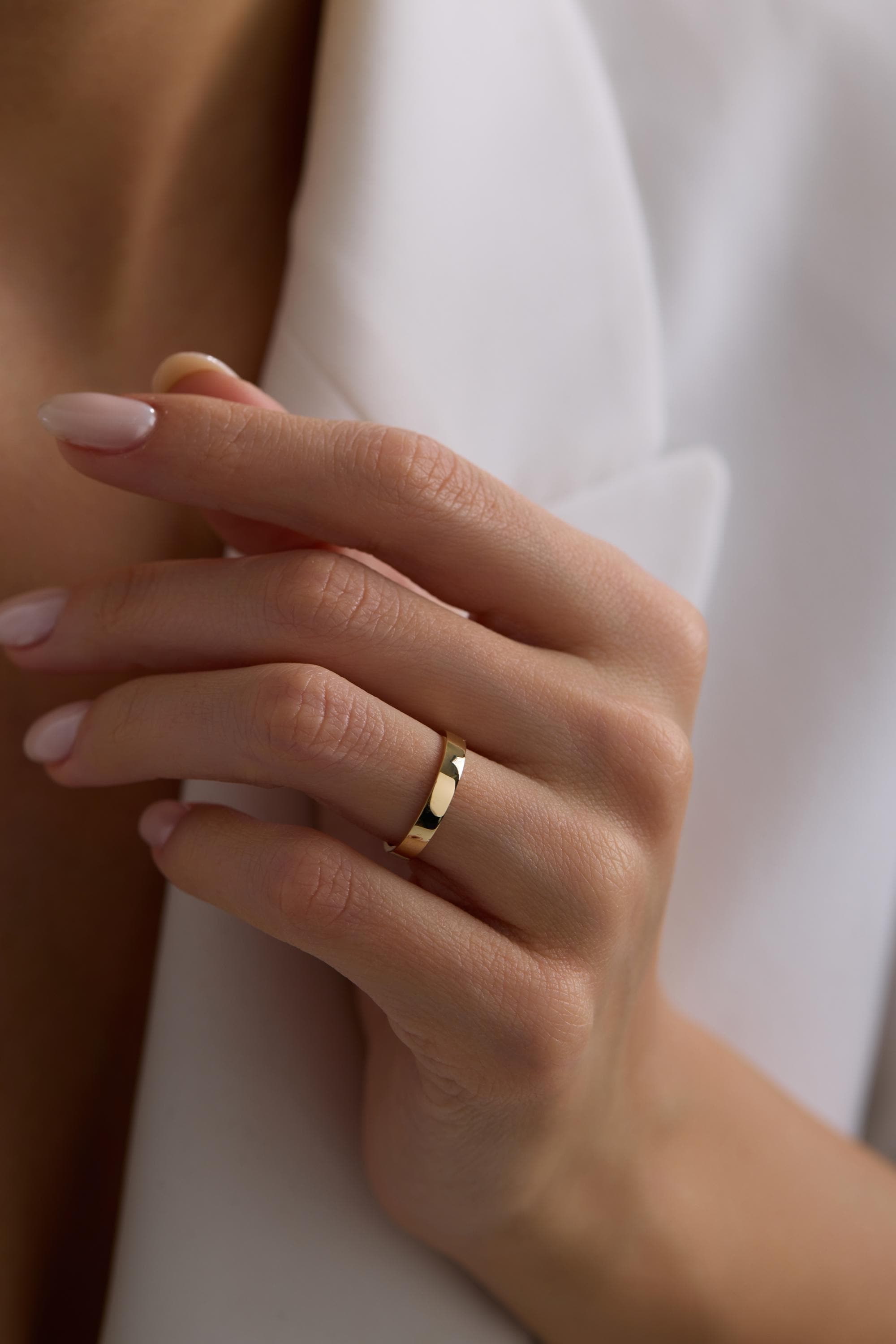 14K Solid Gold Band Ring