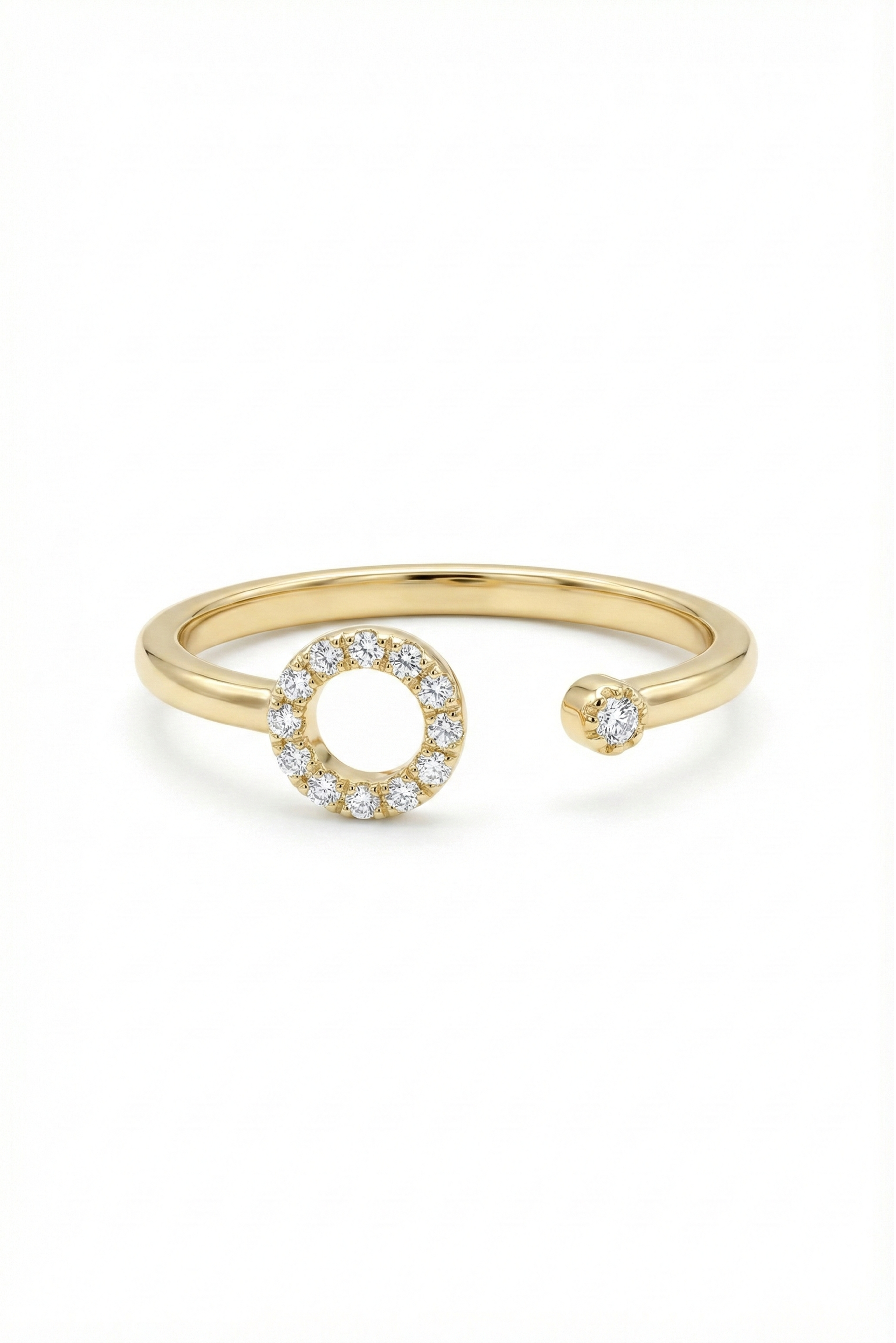 14k Gold Infinity Circle Ring