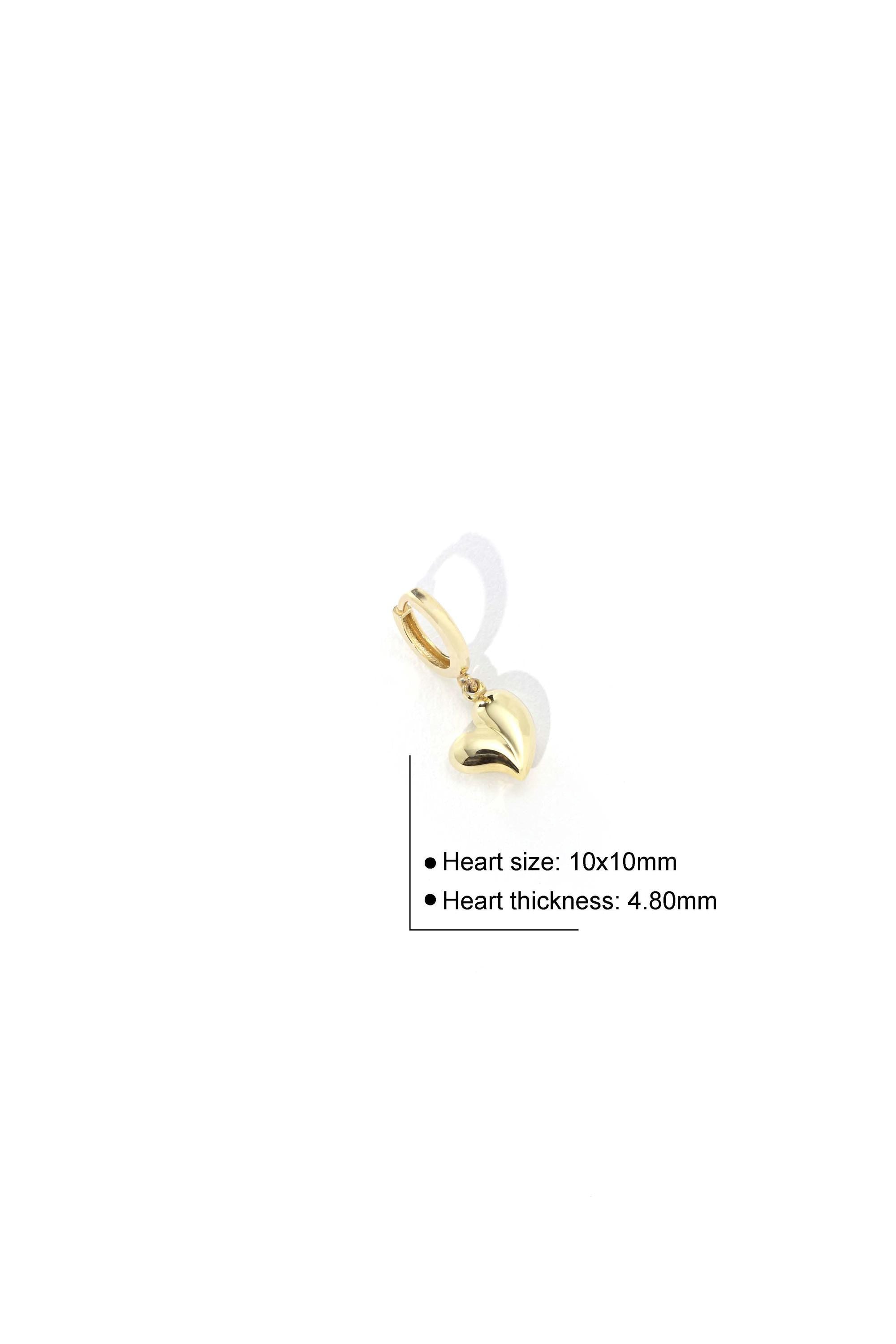 14K Gold Heart Earrings