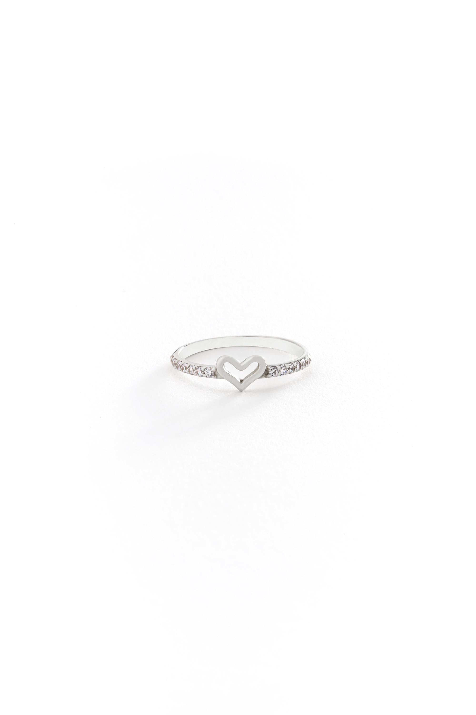 14K Heart Shape Diamond Simulated Ring
