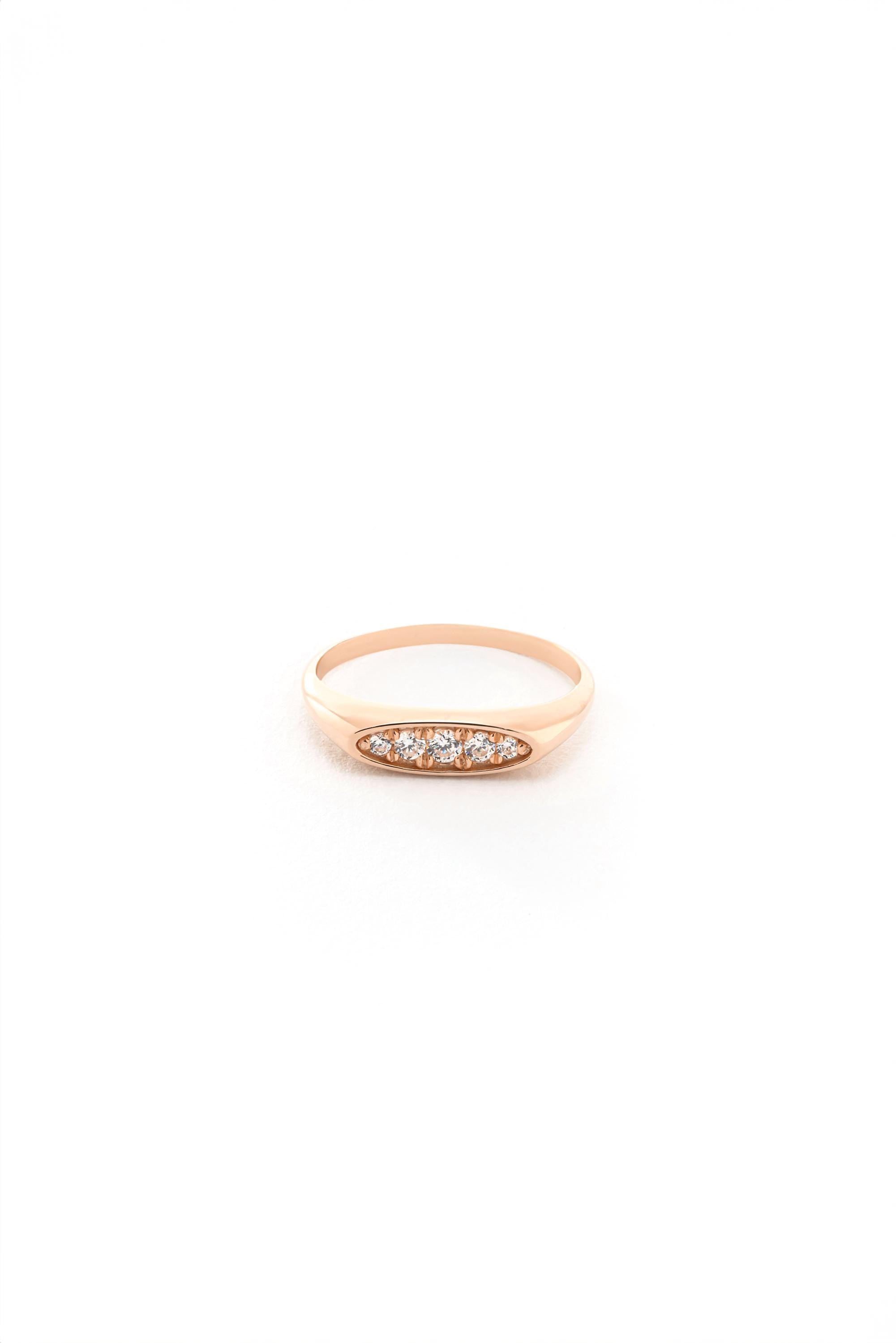 14K Solid Gold Marquise Diamond Cluster Ring
