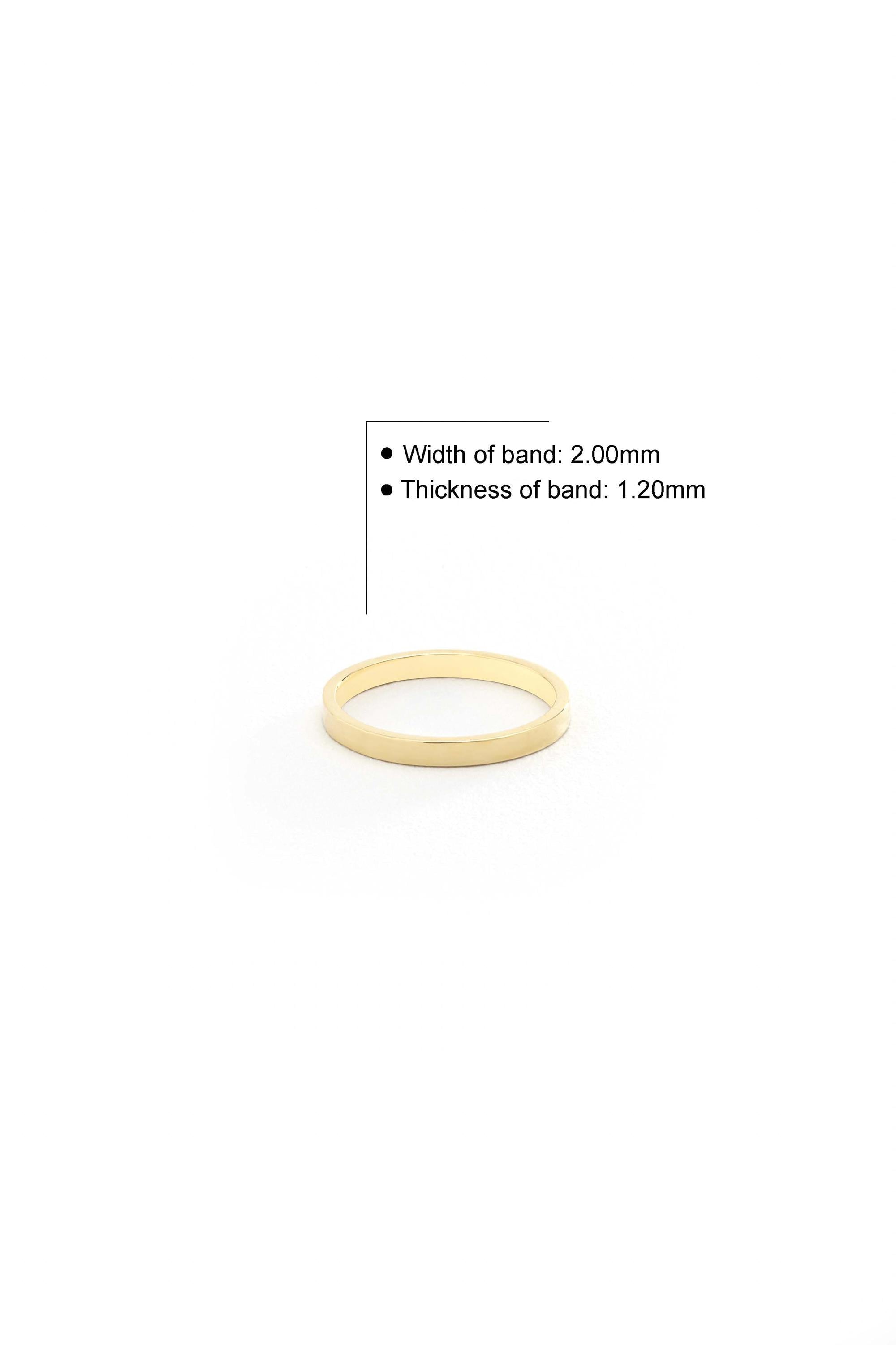 14K Solid Gold Band Ring