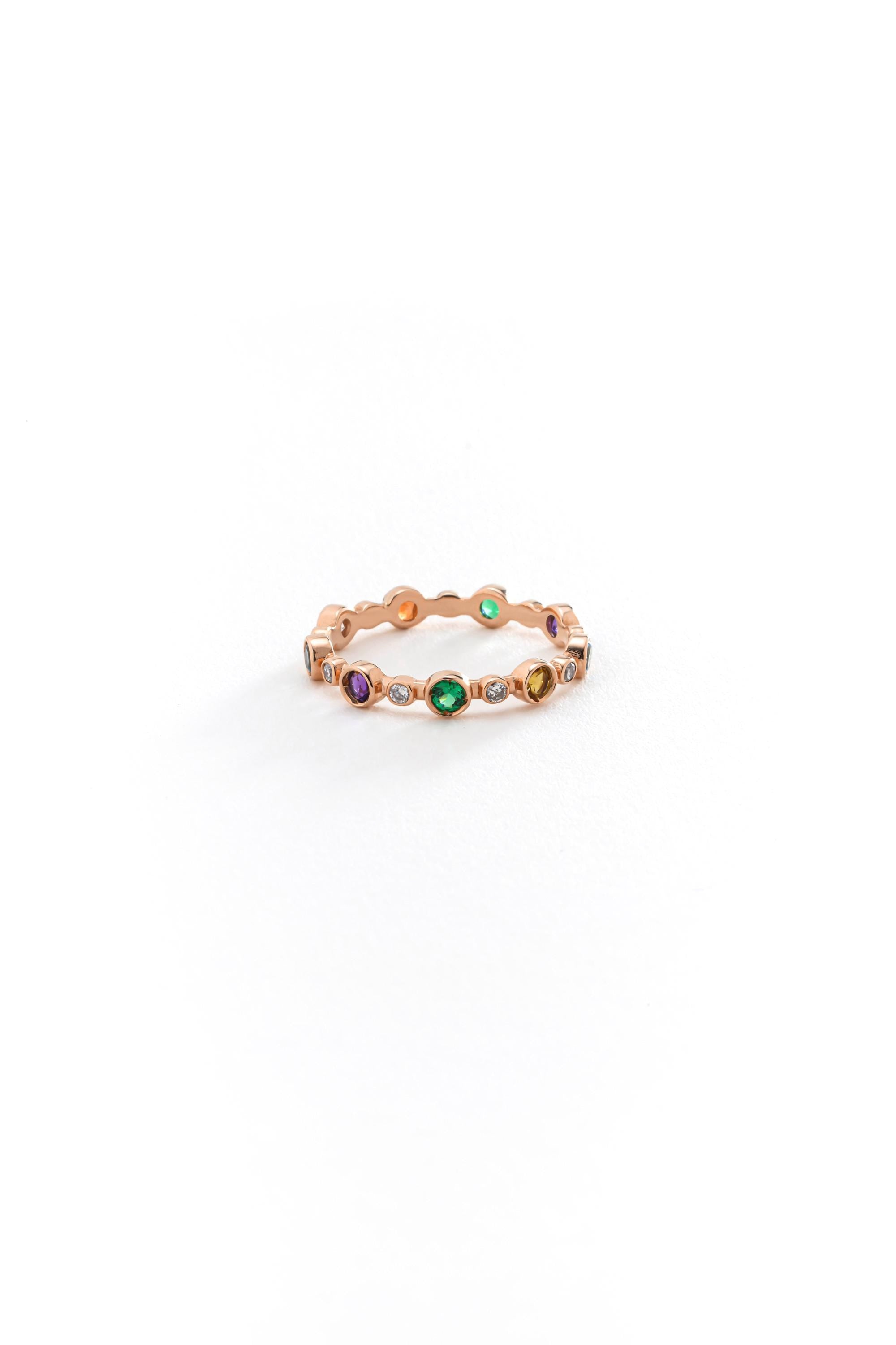 14k Gold Family Birthstone Ring