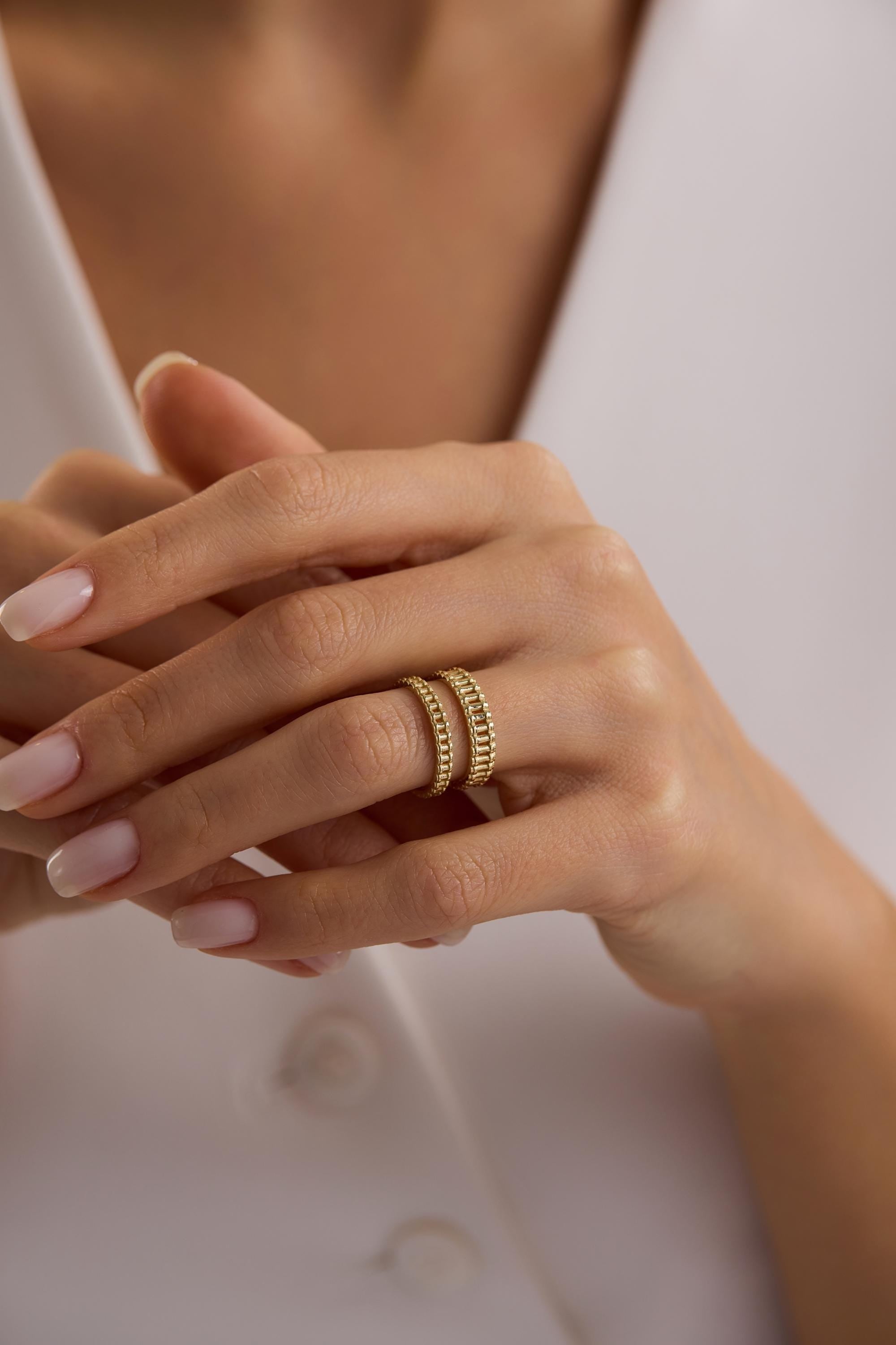 14K Gold Openwork Band Ring