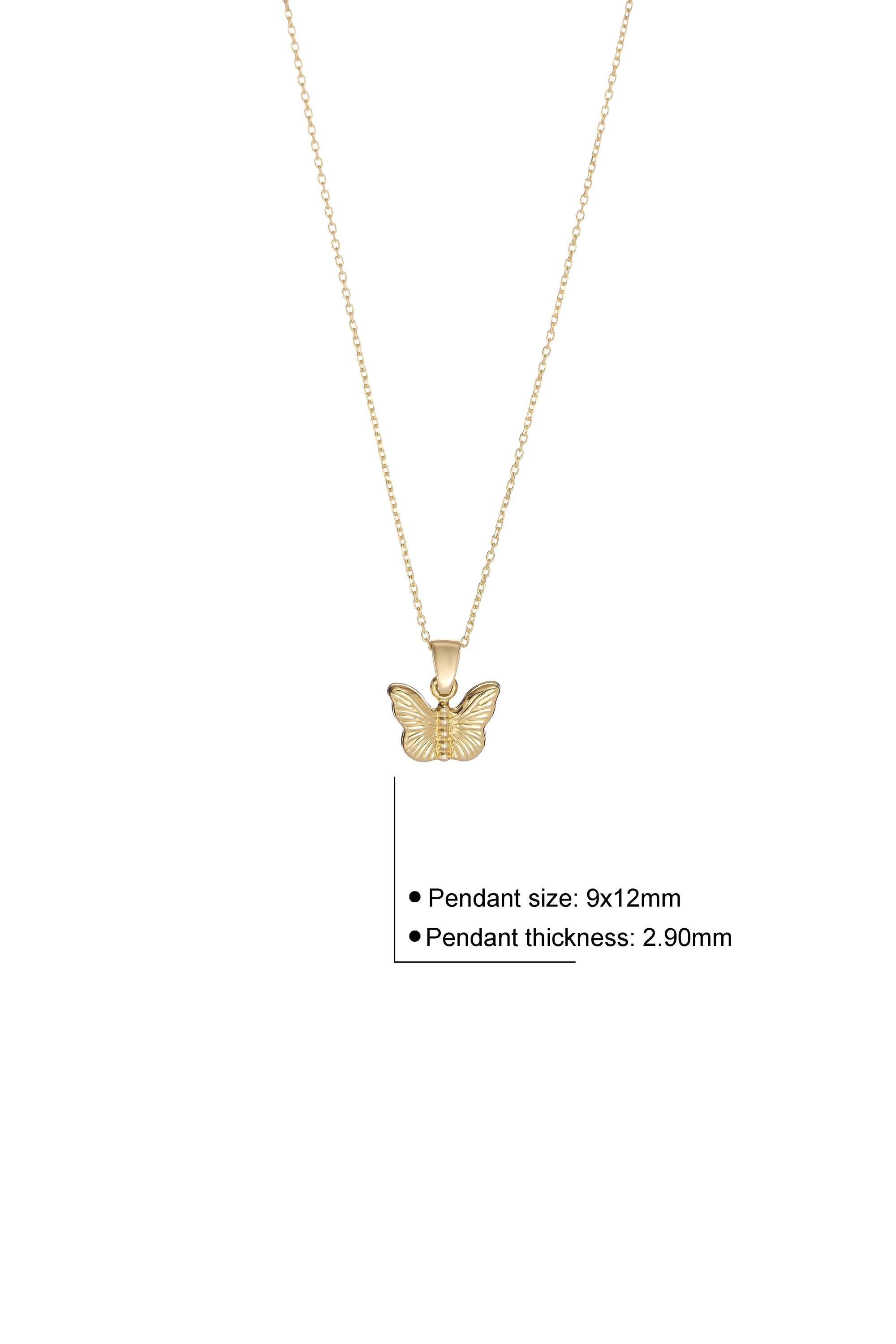 14K Gold Angel Pendant Necklace