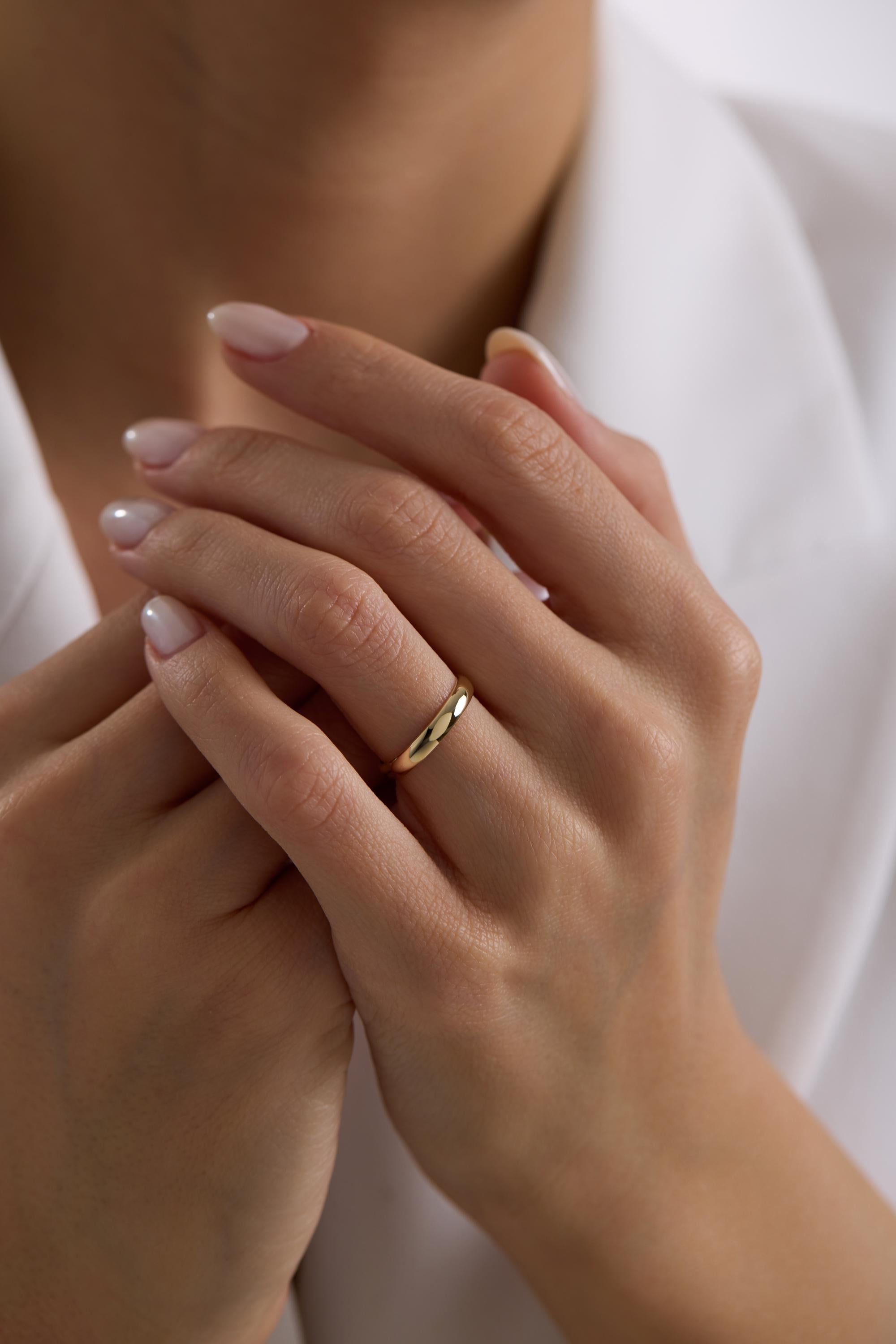 14K Solid Gold Graduated Stackable Ring