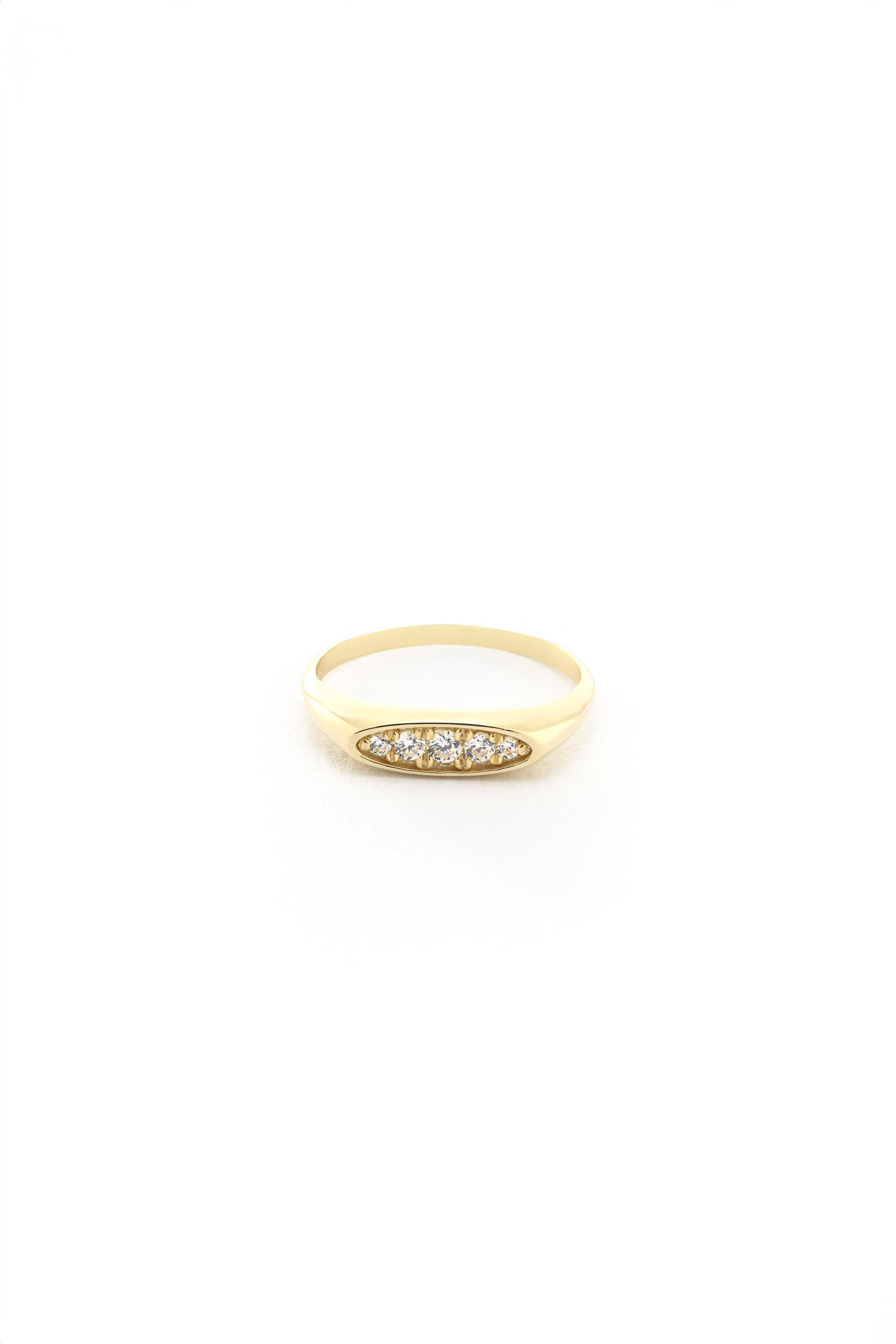 14K Solid Gold Marquise Diamond Cluster Ring