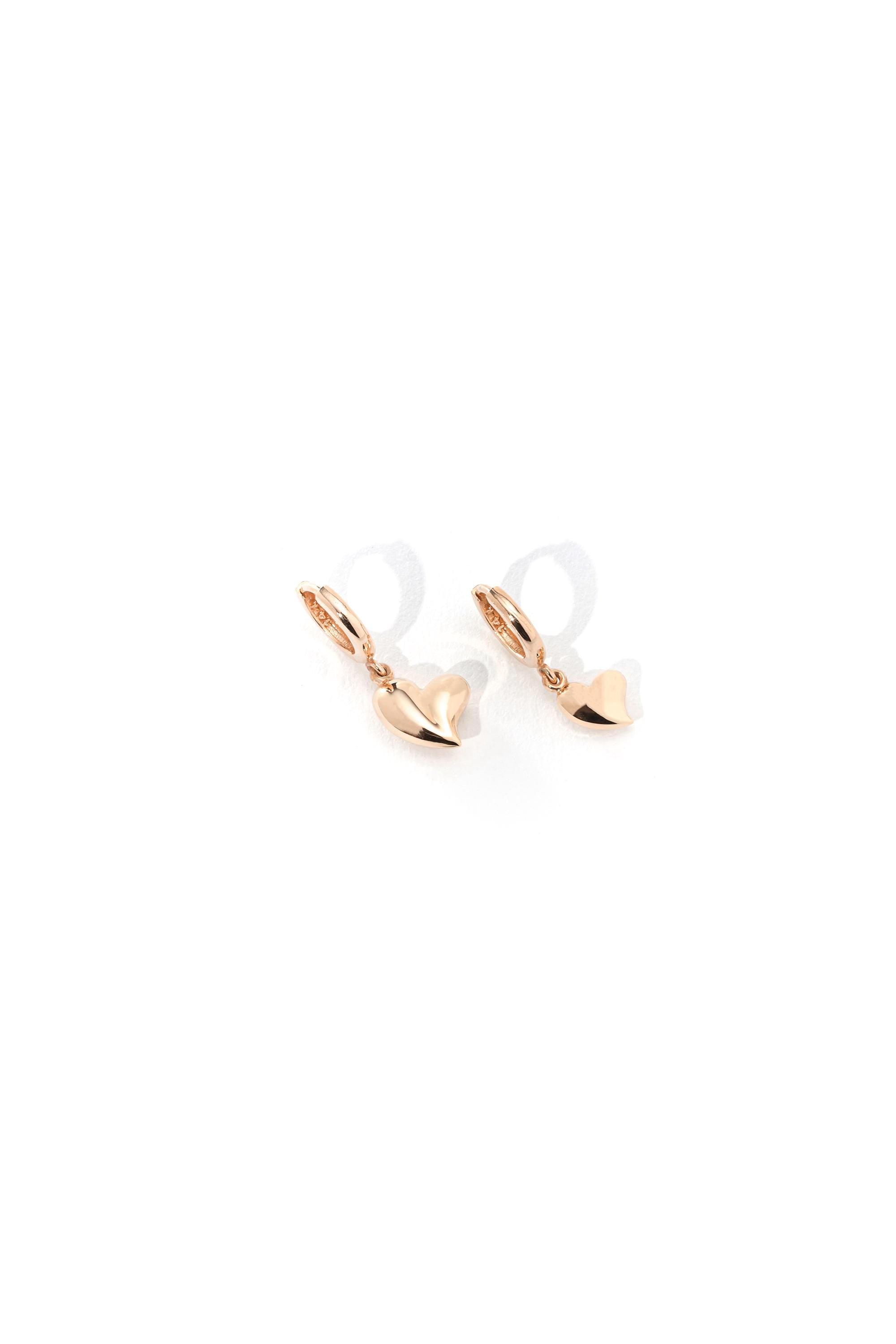 14K Gold Heart Earrings