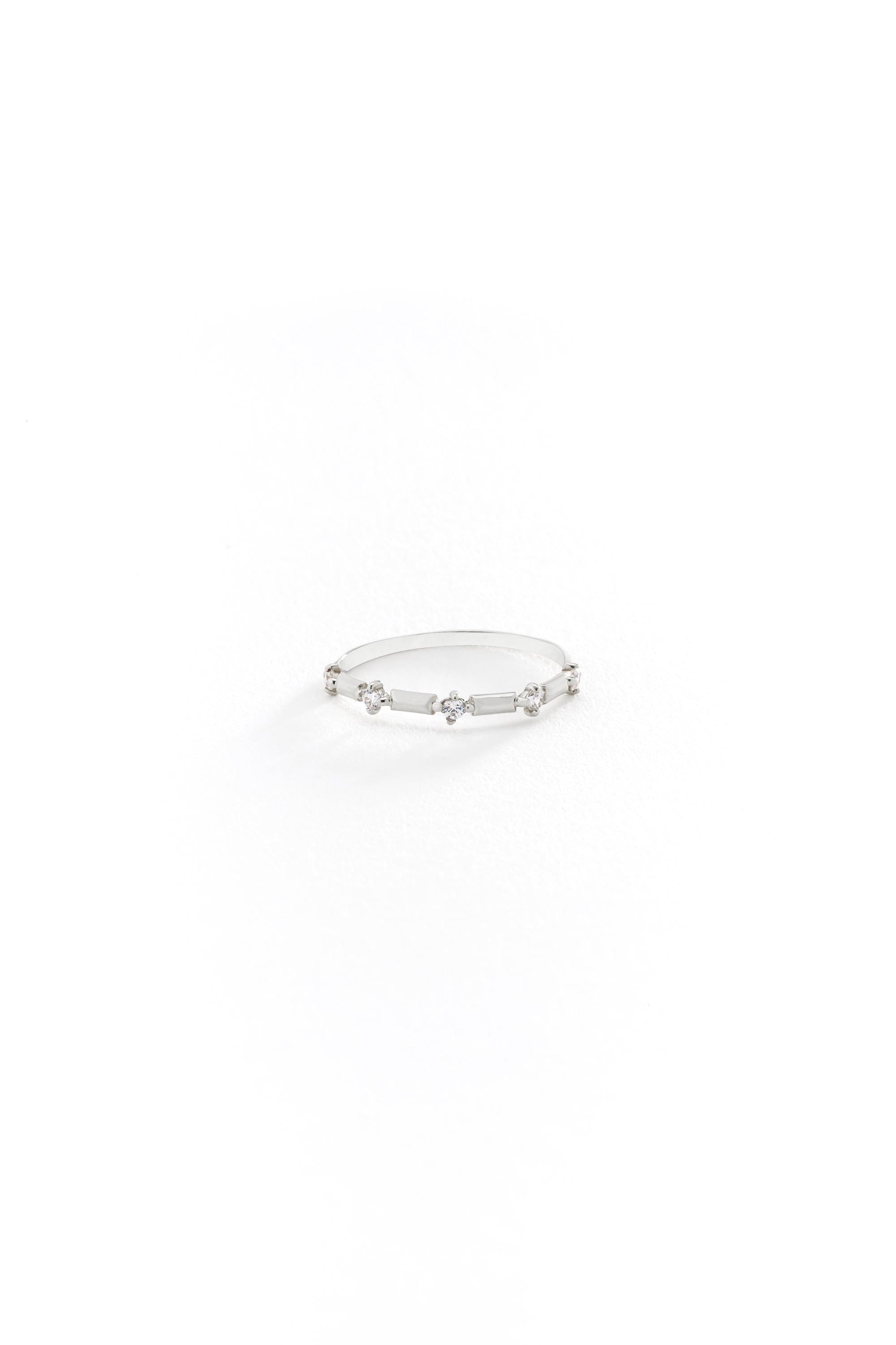 14k Gold Five Stone Wedding Ring