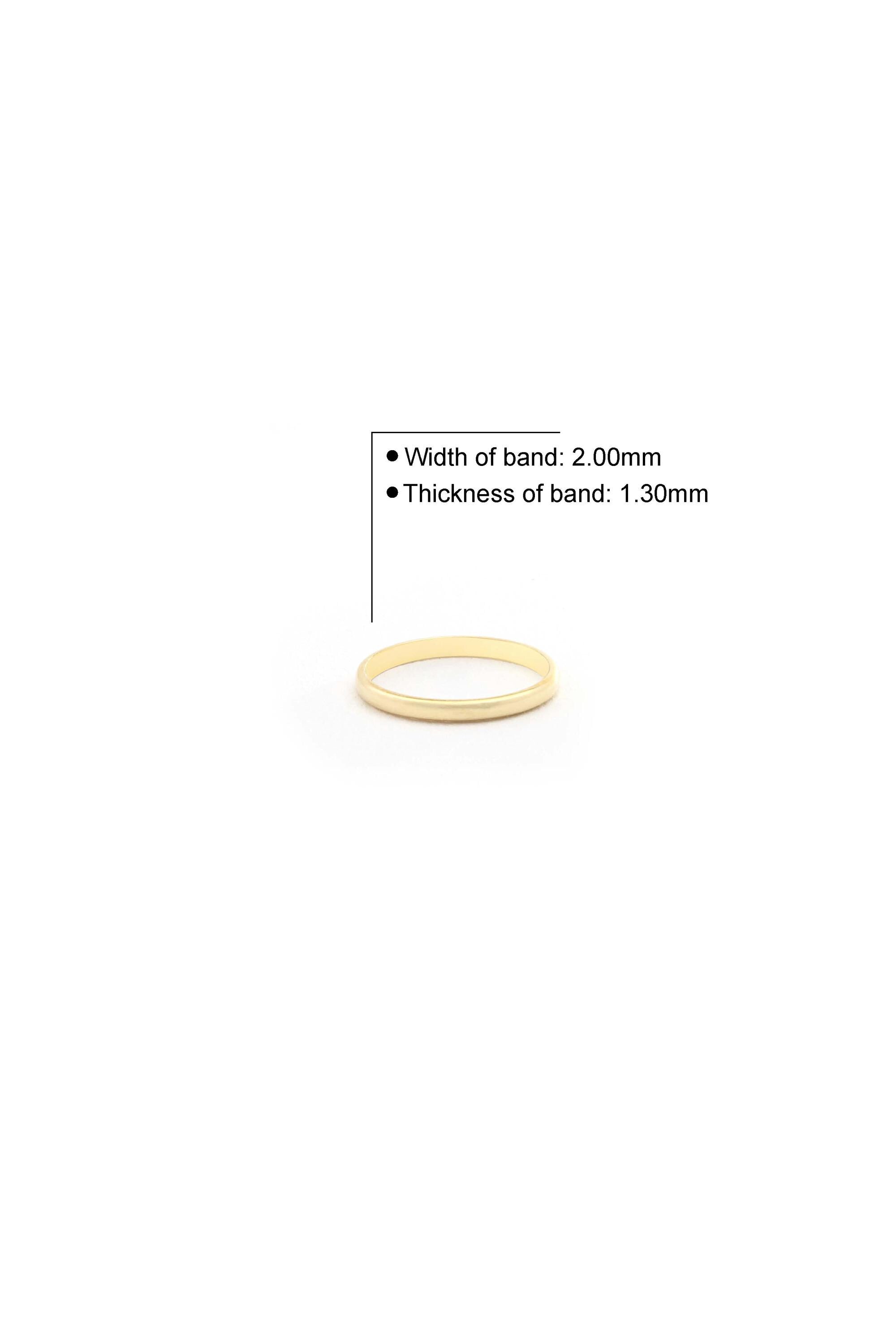 14K Solid Gold Graduated Stackable Ring