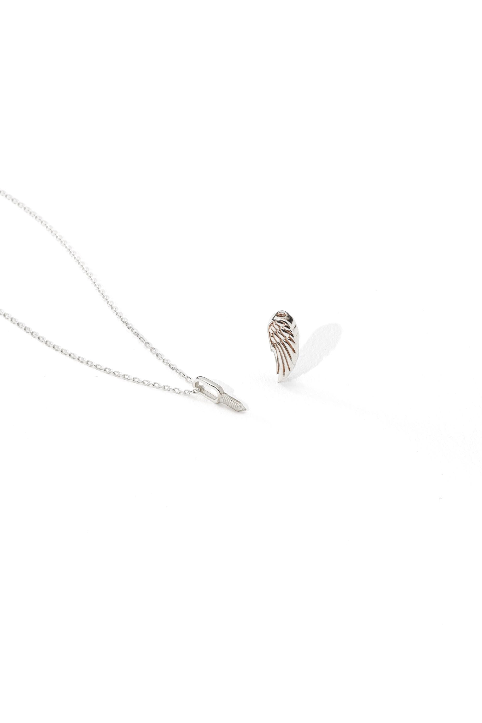 14K Solid Gold Angel Wing Urn Necklace