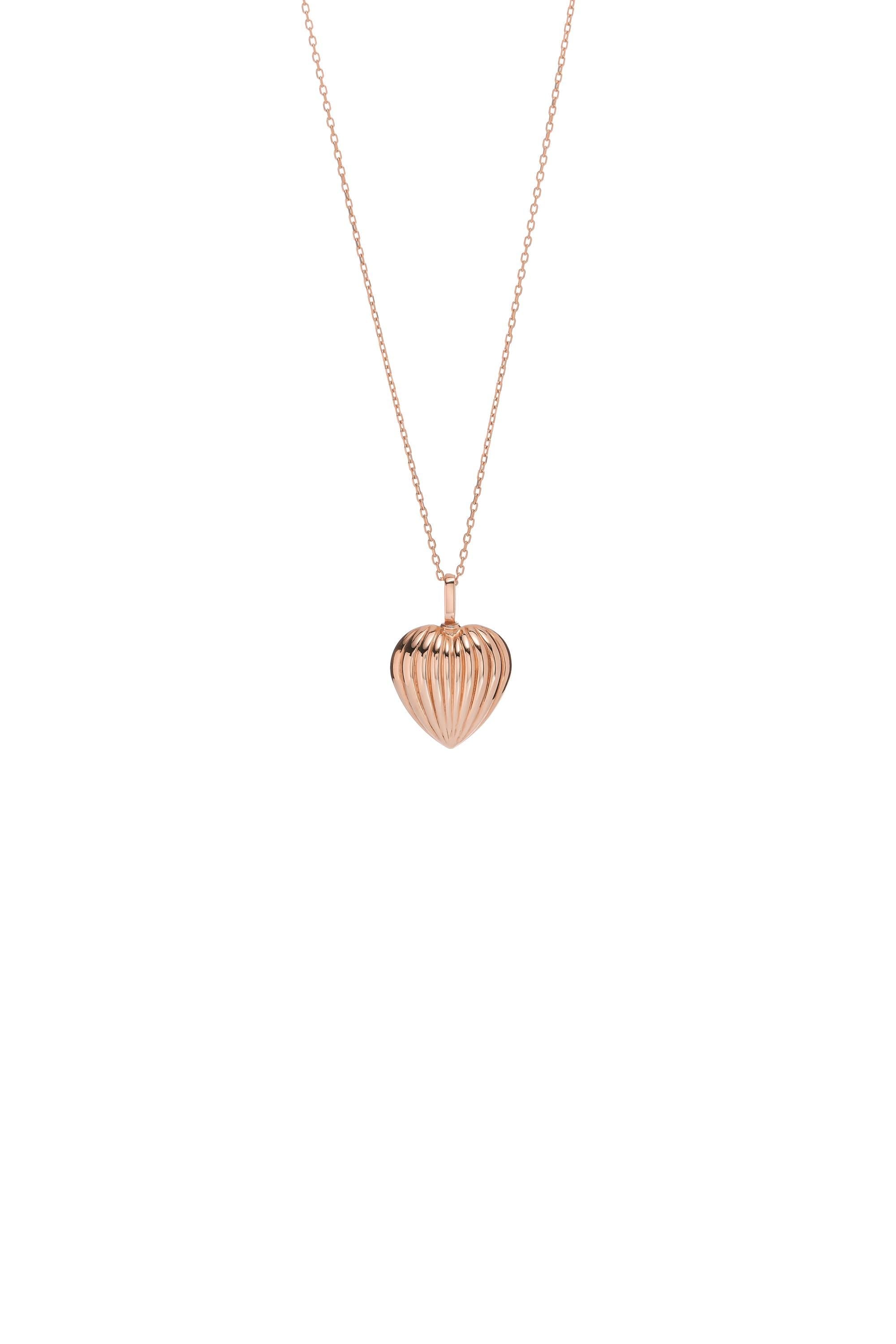 Solid Gold Heart Urn Necklace