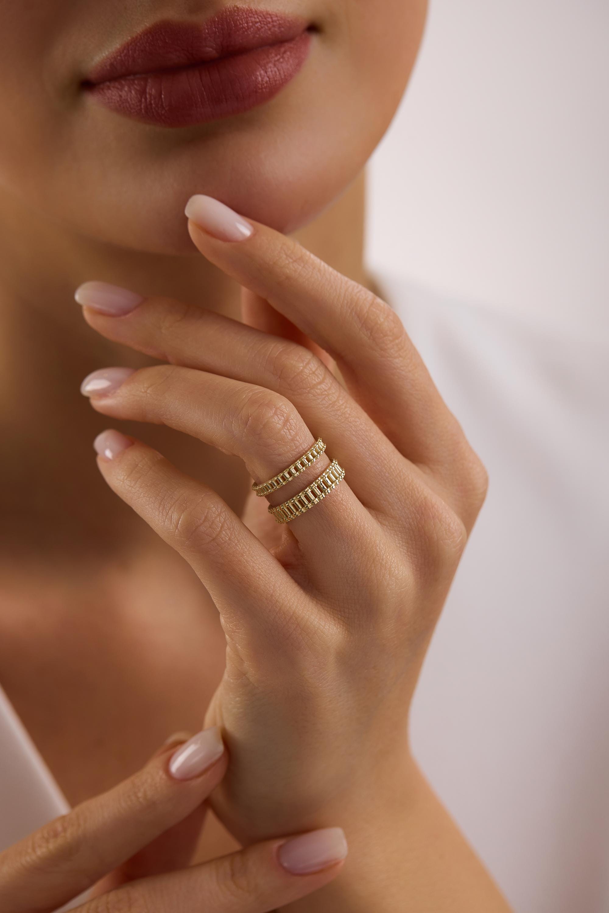 14K Gold Openwork Band Ring