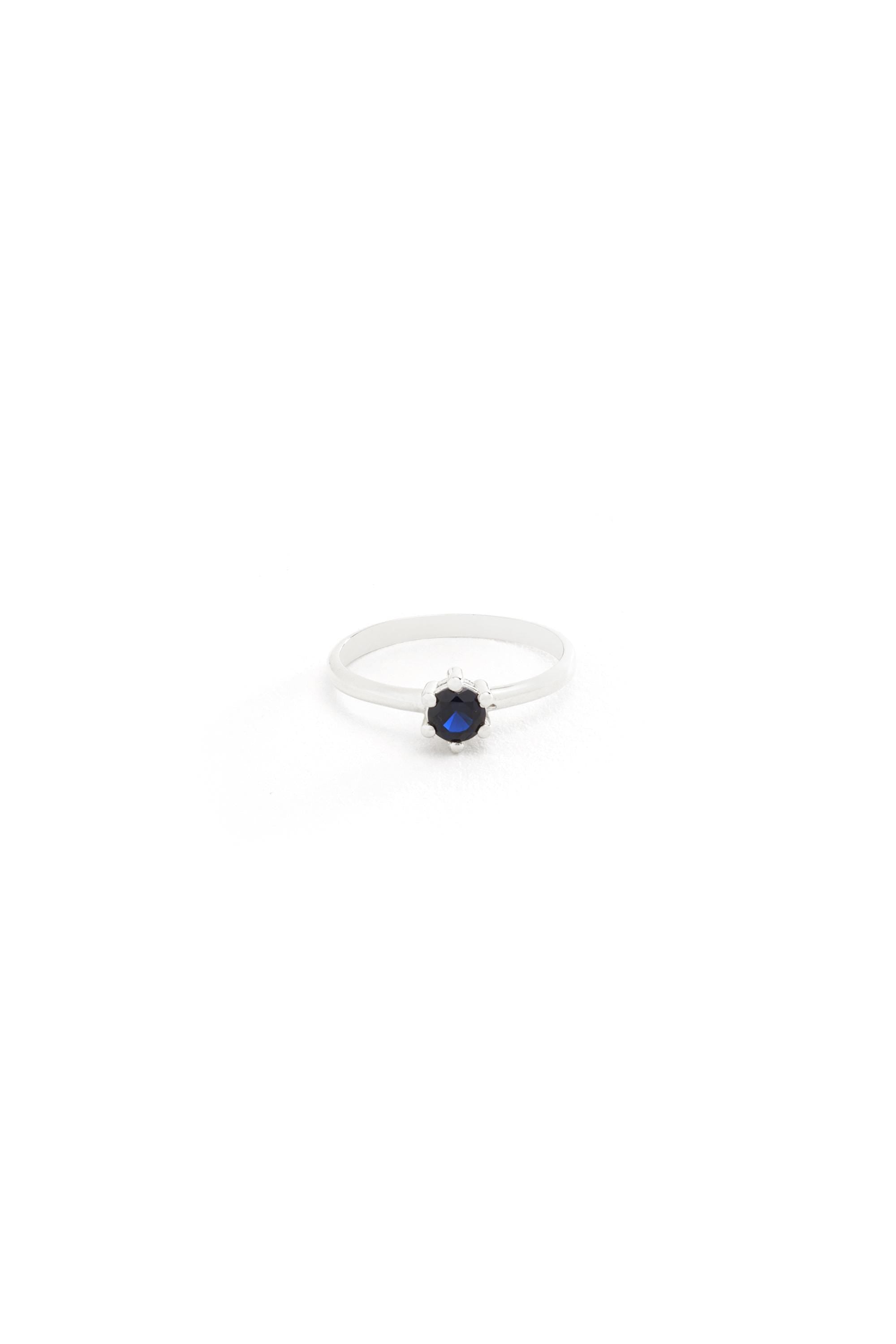 14k Dainty Sapphire Solitaire Ring
