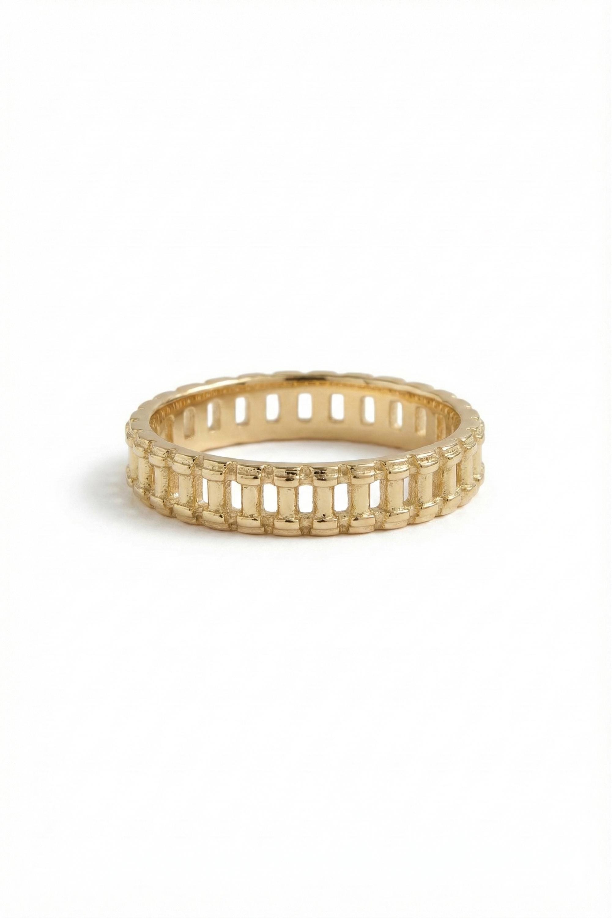 14K Gold Openwork Band Ring