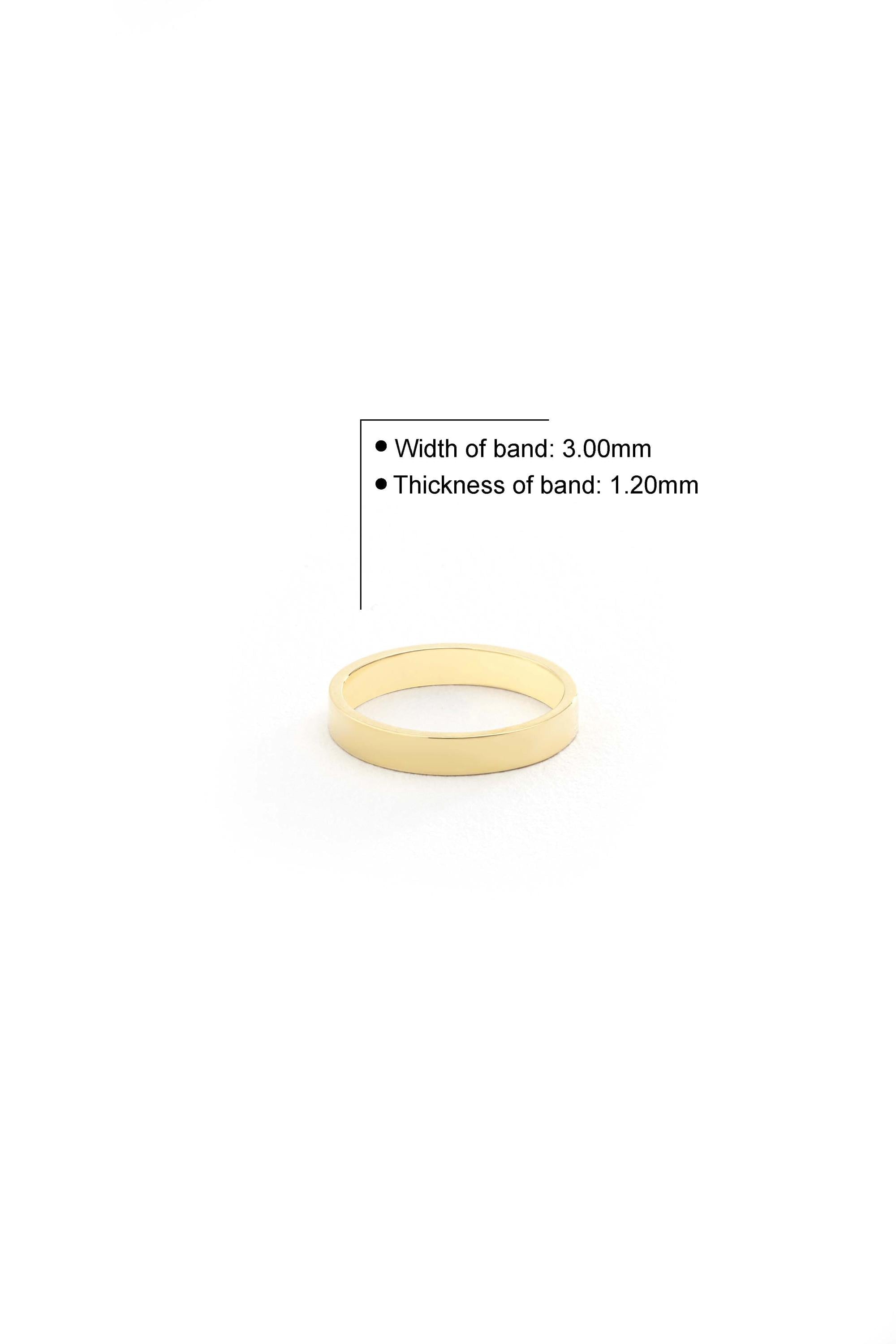 14K Solid Gold Band Ring