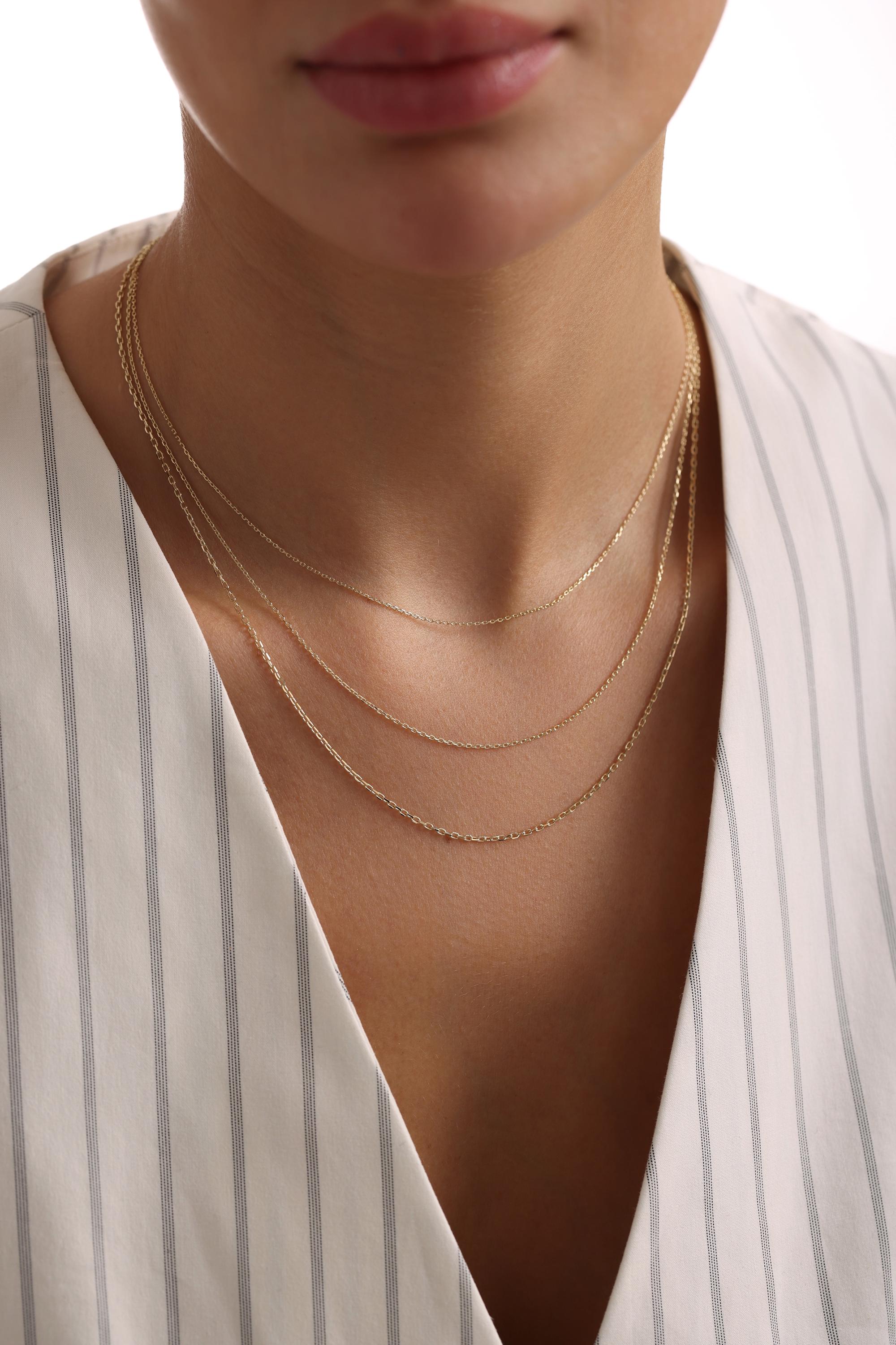 14k Real Solid Gold Necklace