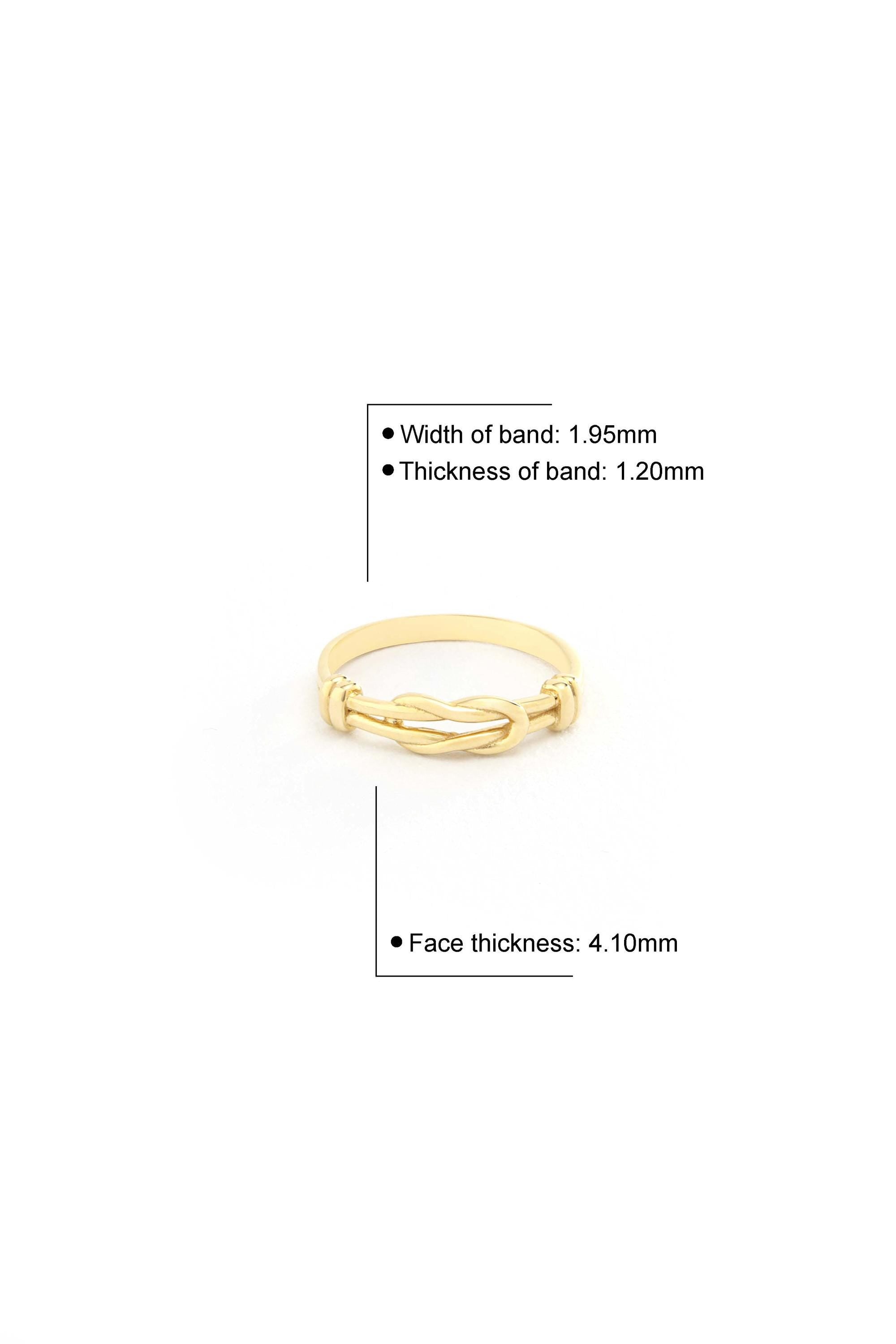 14K Gold Dainty Love Knot Ring