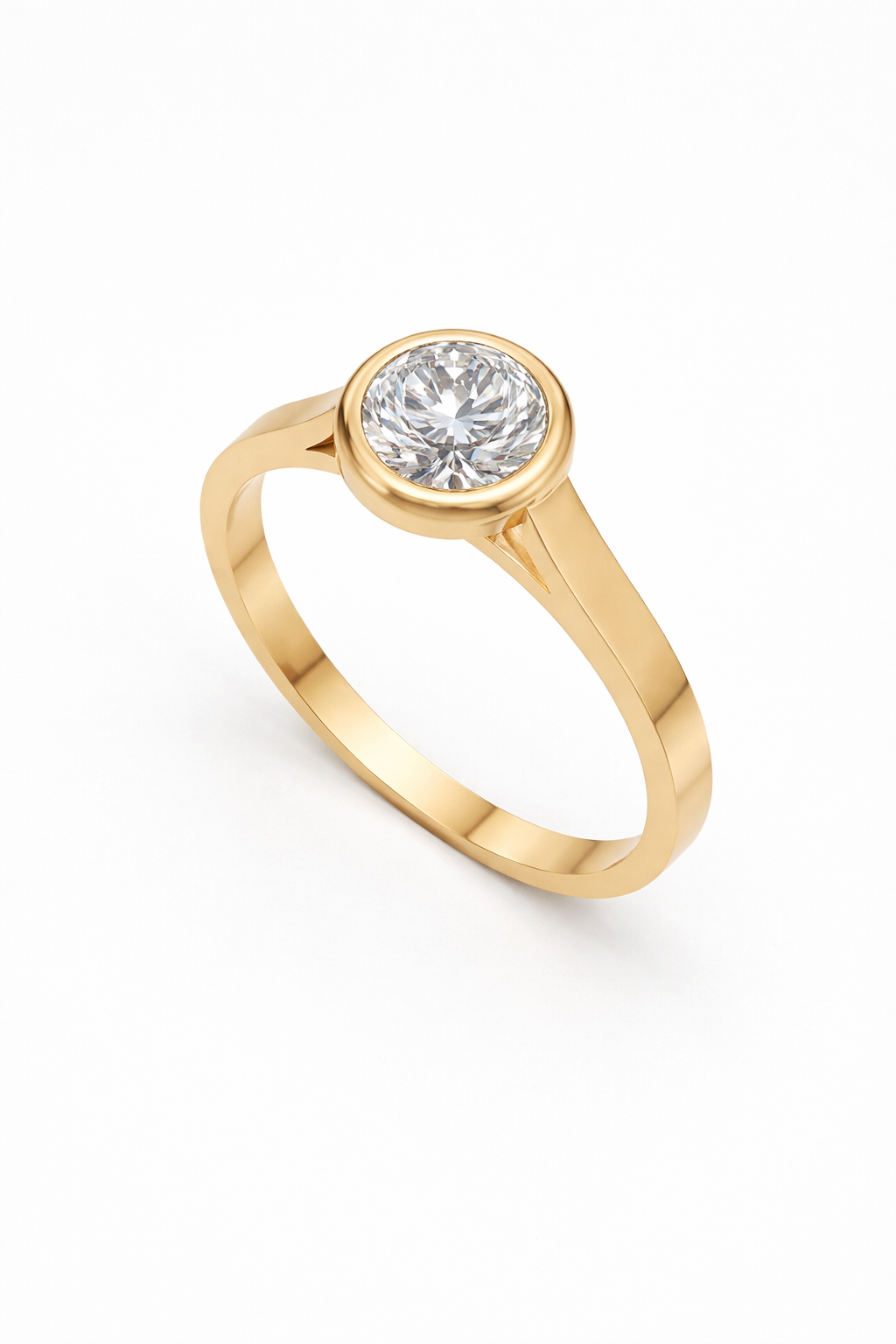 14K Round Cut Lab Diamond Ring