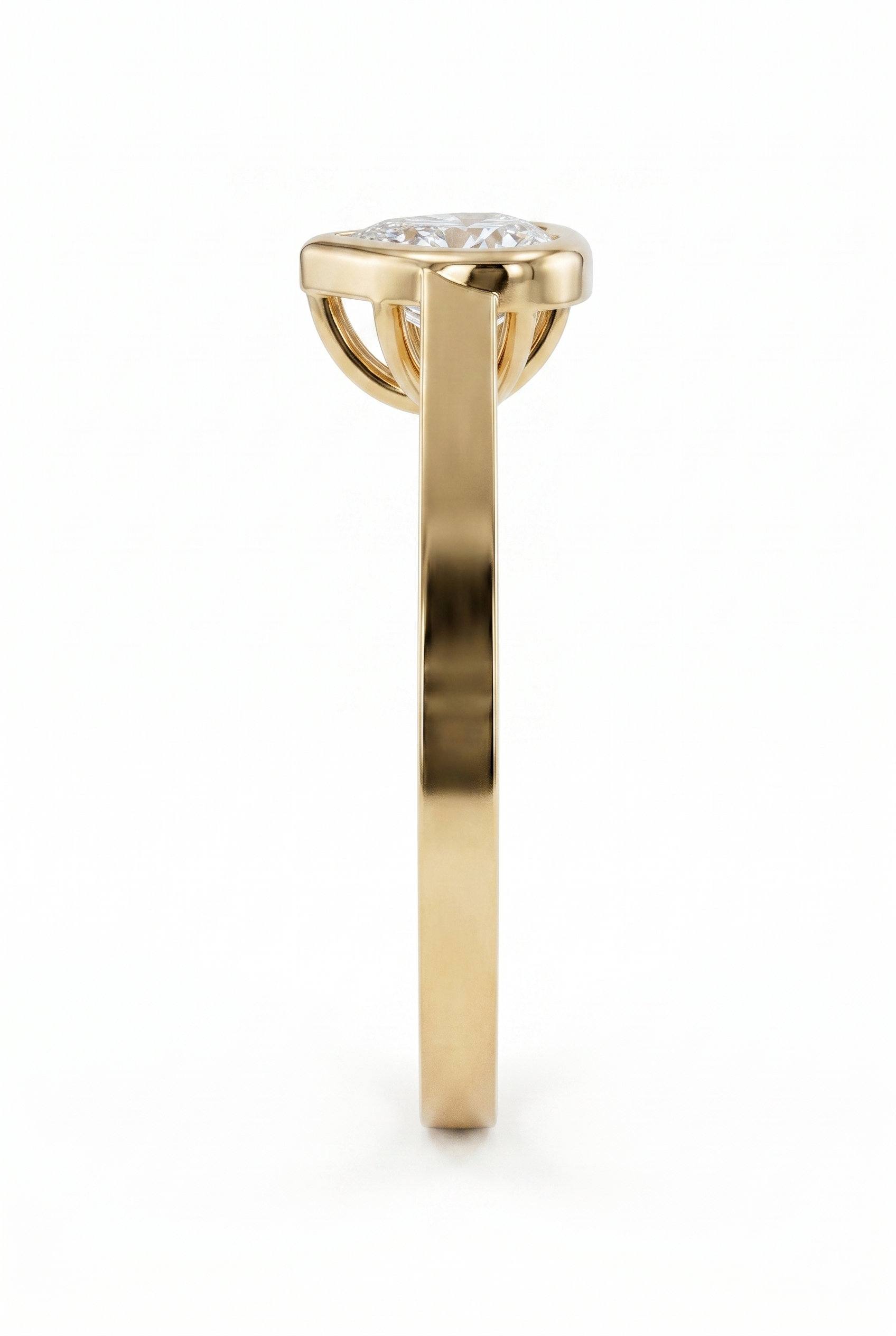 14K Heart Cut Lab Diamond Ring