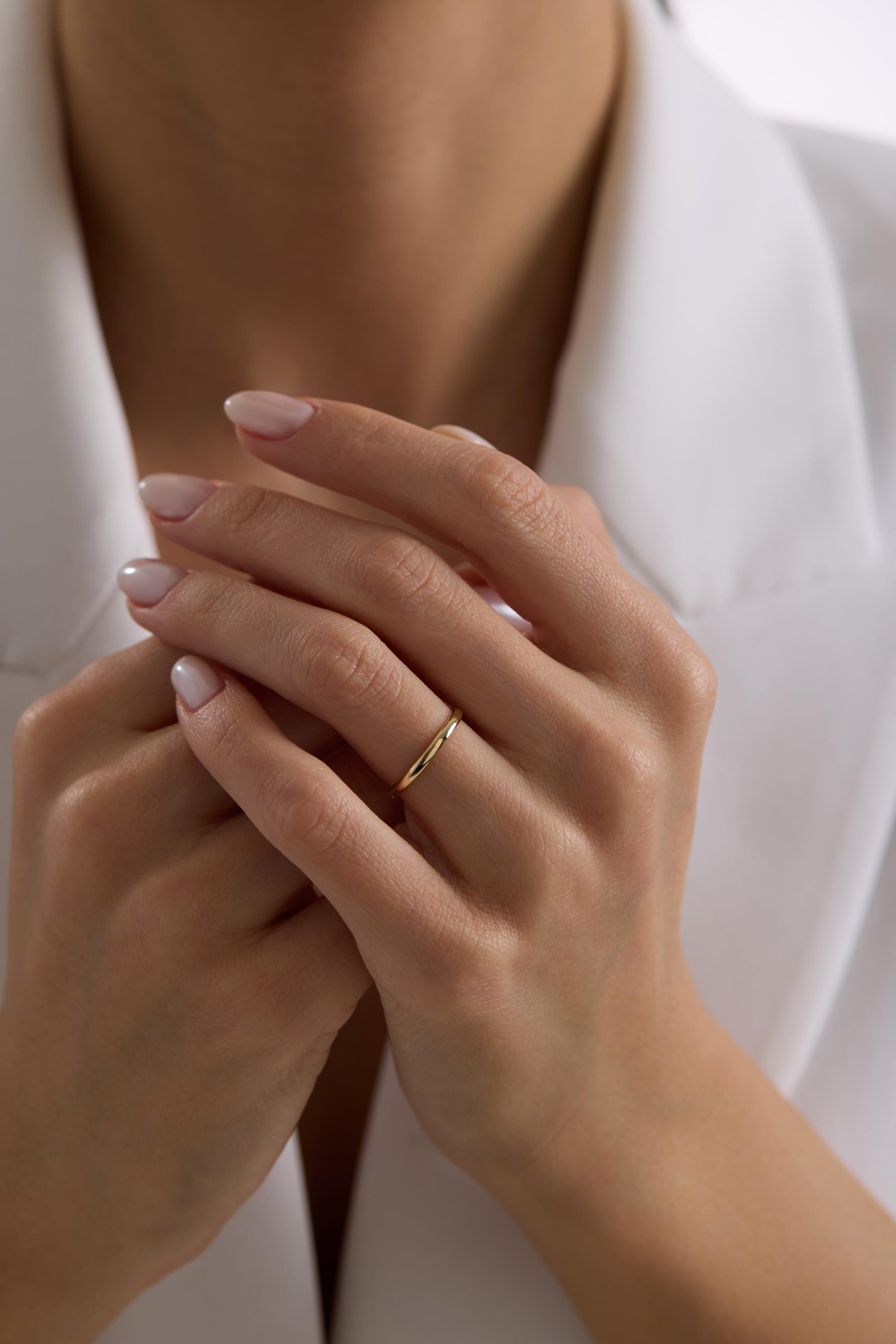 14K Solid Gold Graduated Stackable Ring