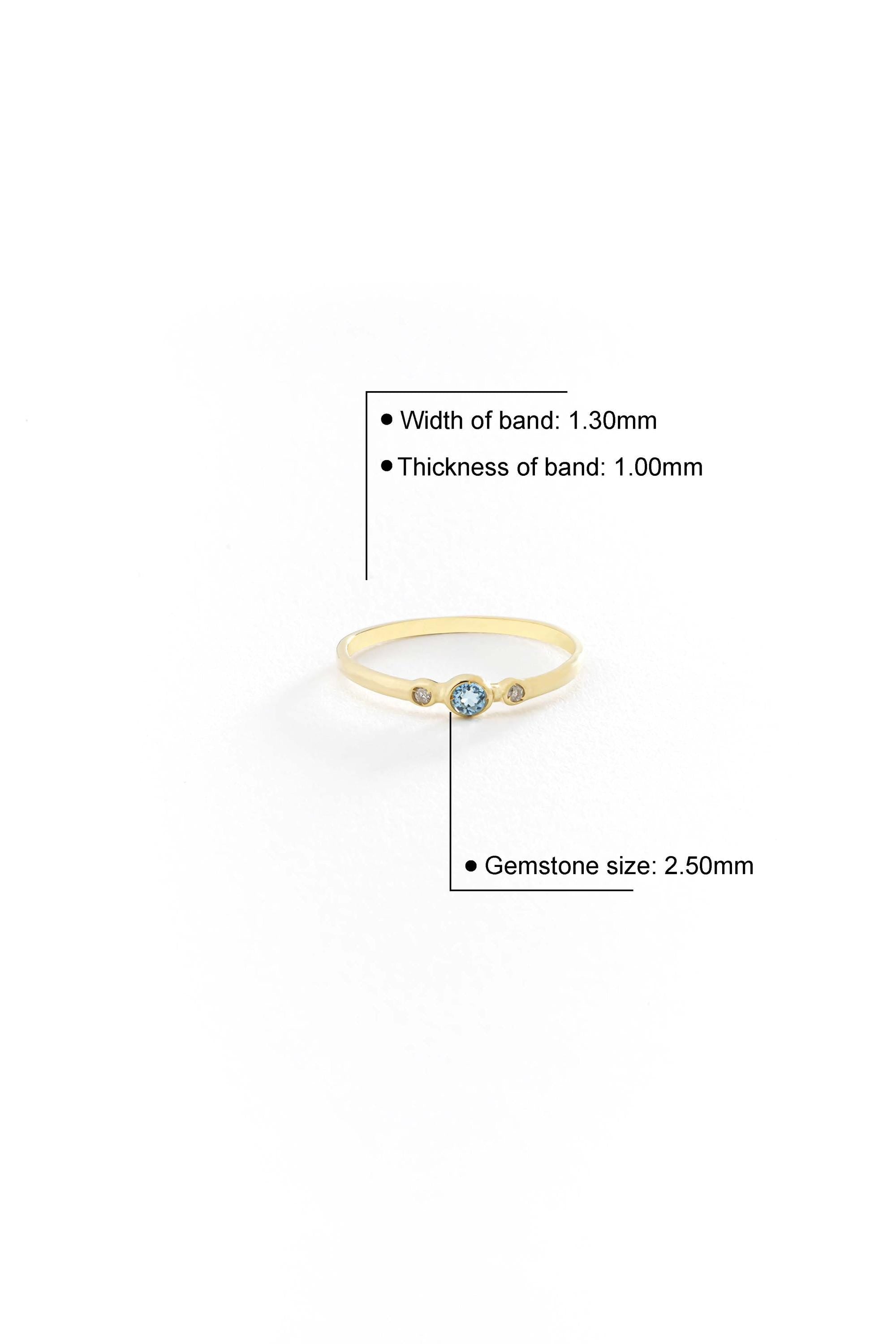 14k Gold London Blue Topaz Ring