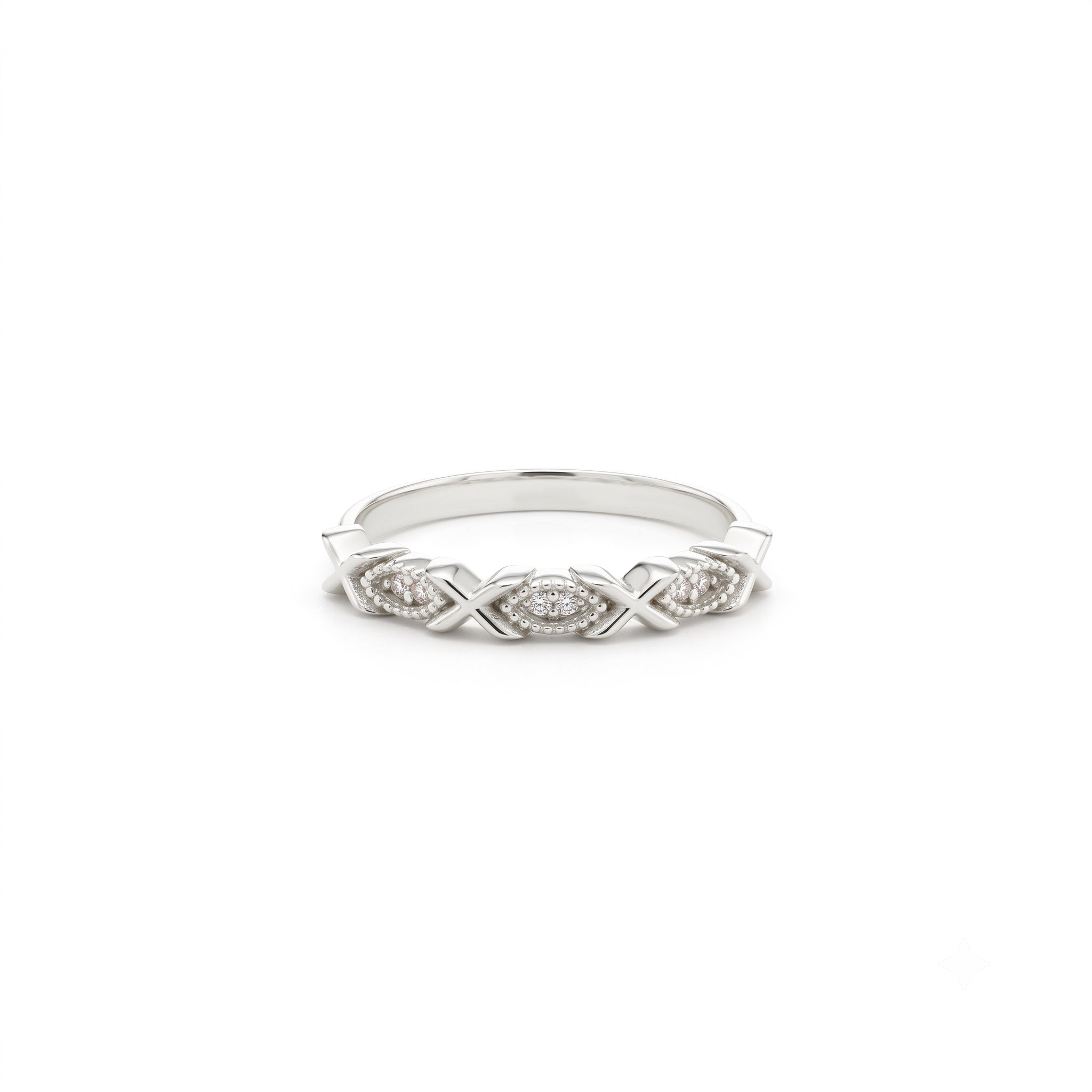 14K Solid Gold XOXO Ring