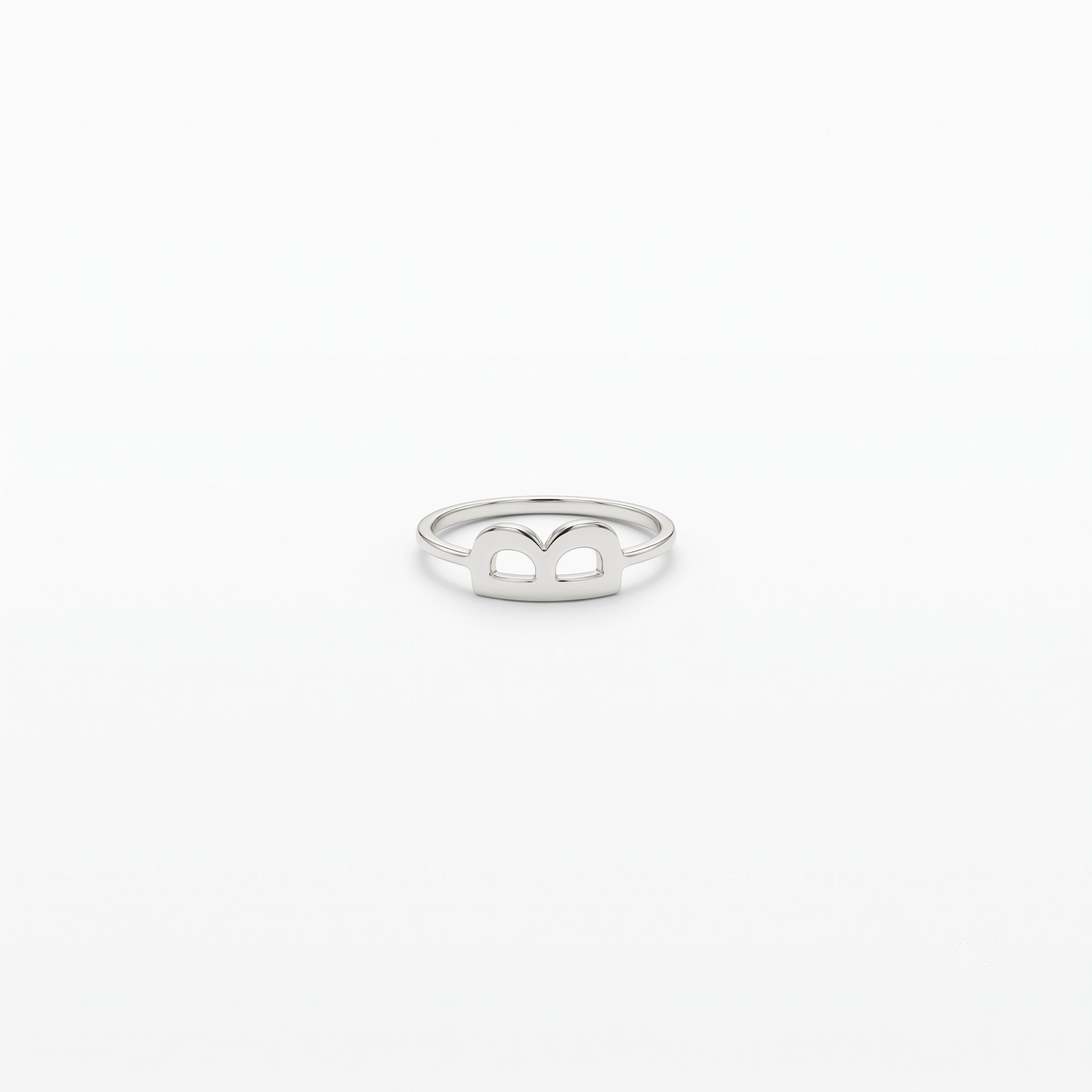 14K Gold Polished Initial Stacking Ring
