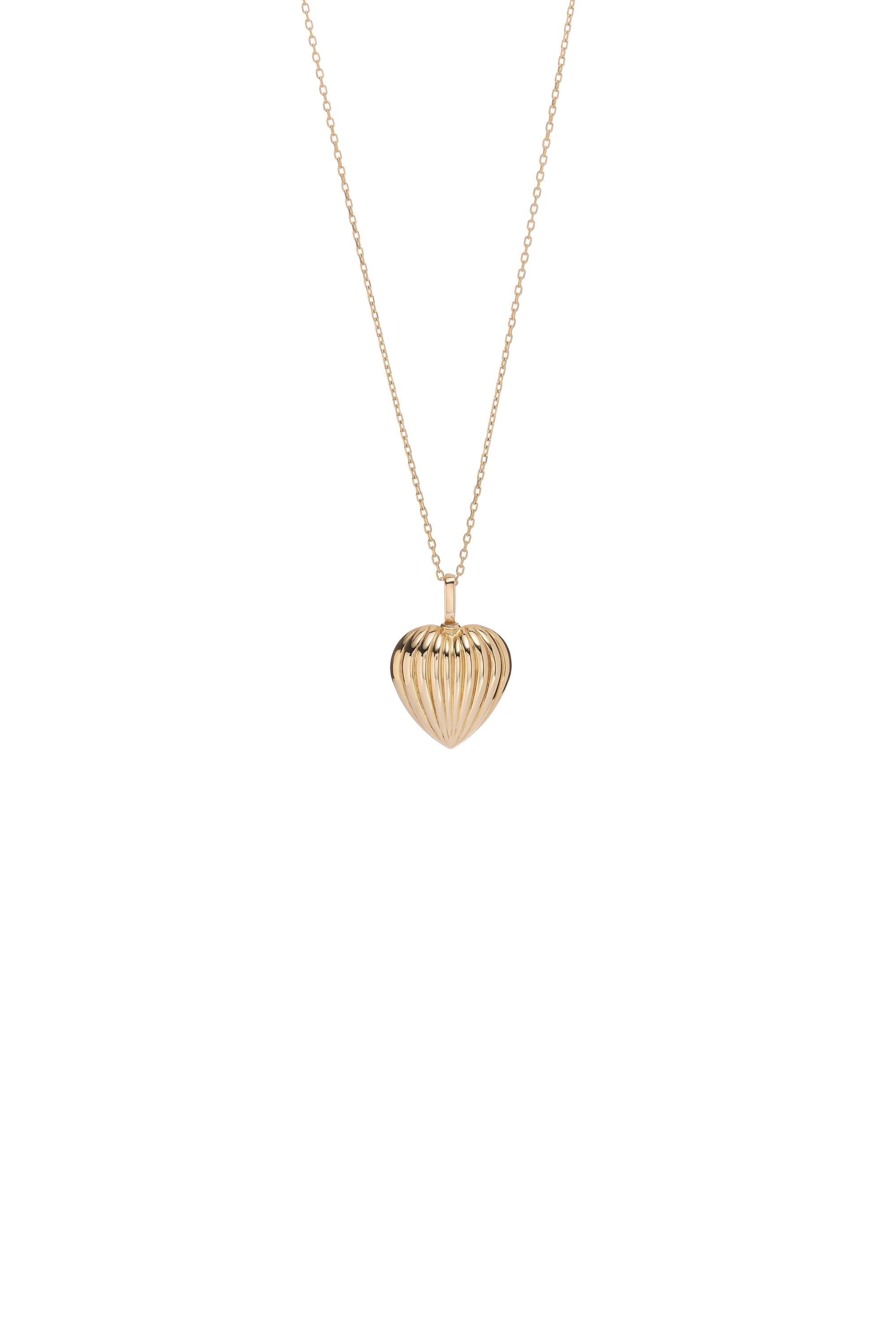 Solid Gold Heart Urn Necklace