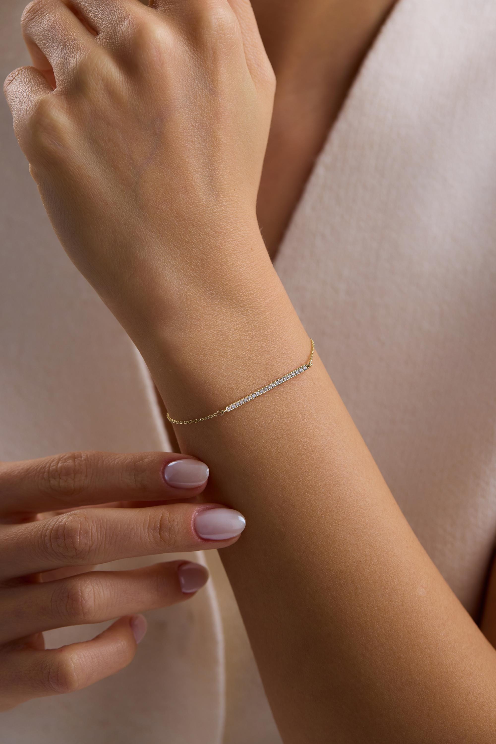 14K Gold Diamond Tennis Bracelet