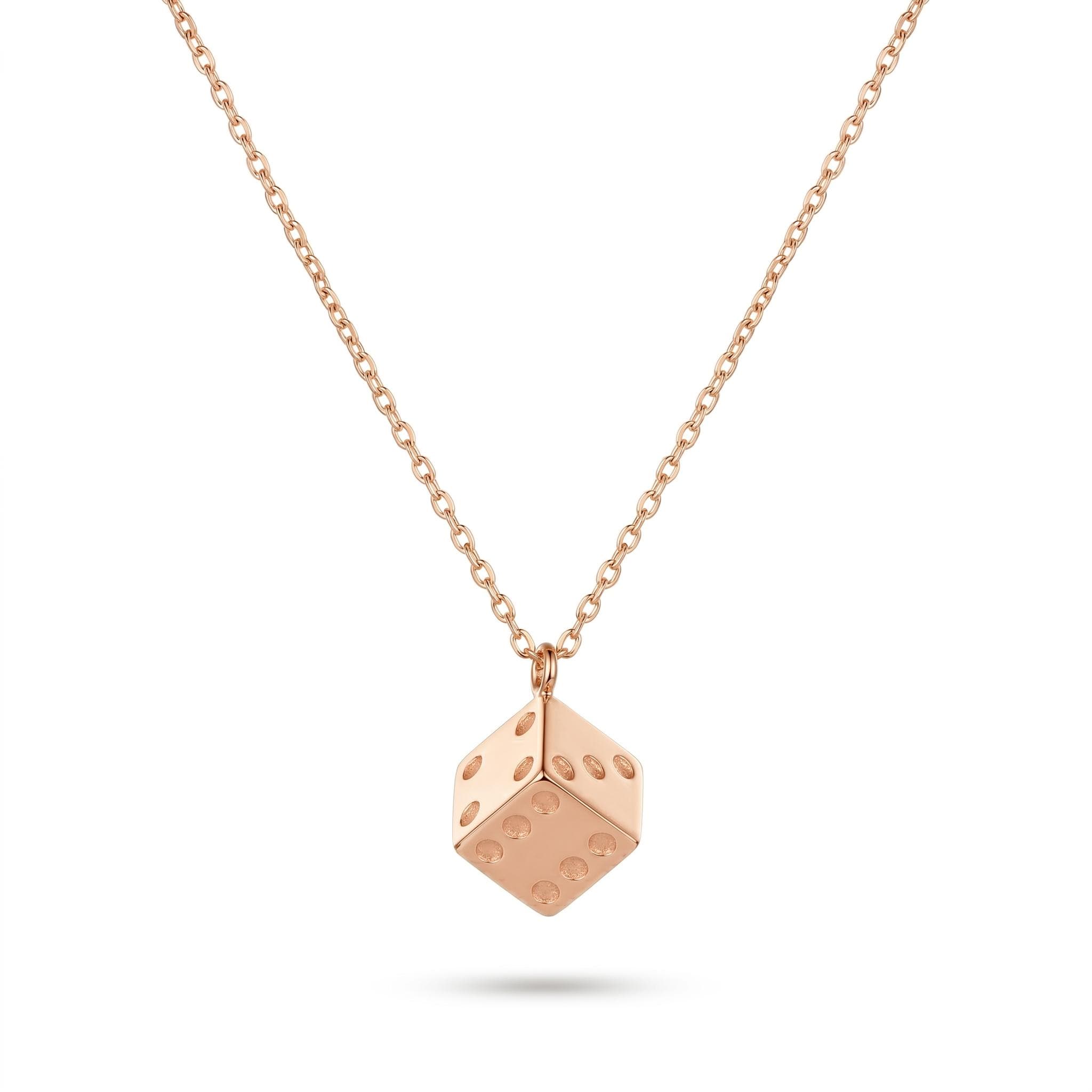 14K Gold Dice Necklace