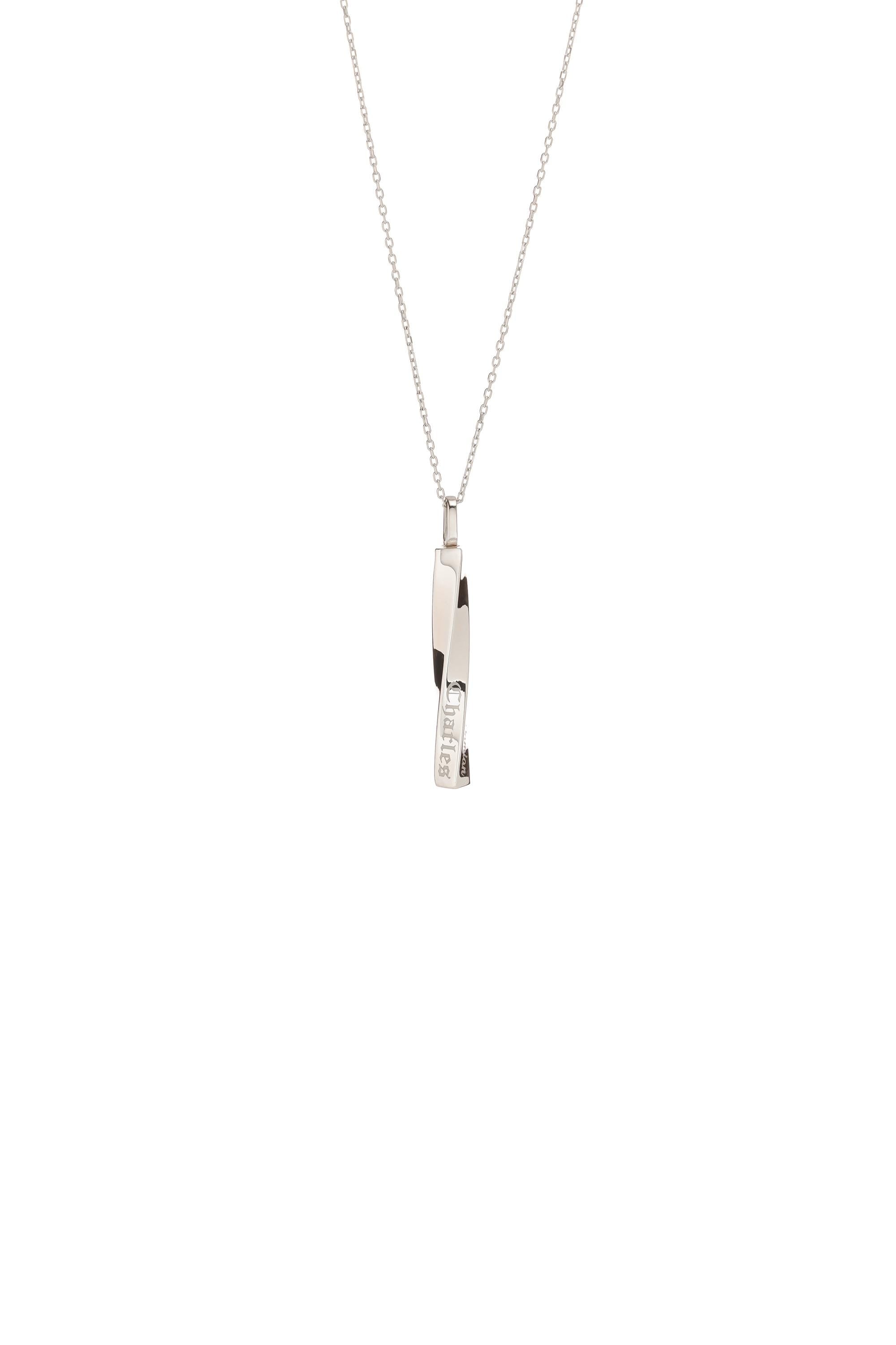 Solid Gold Urn Necklace – Twisted Bar Memorial Pendant