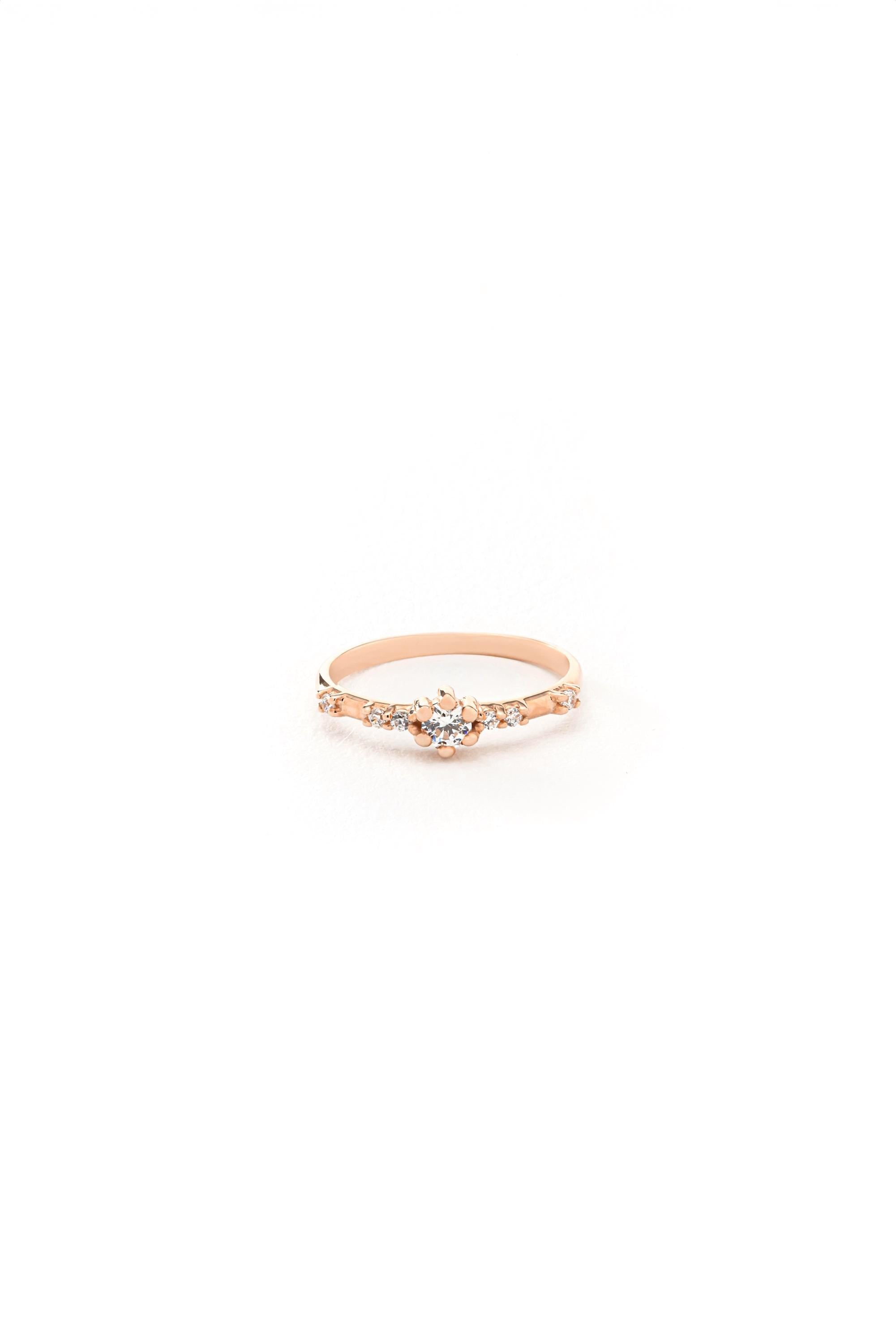 14K Solid Gold  Diamond Band Ring
